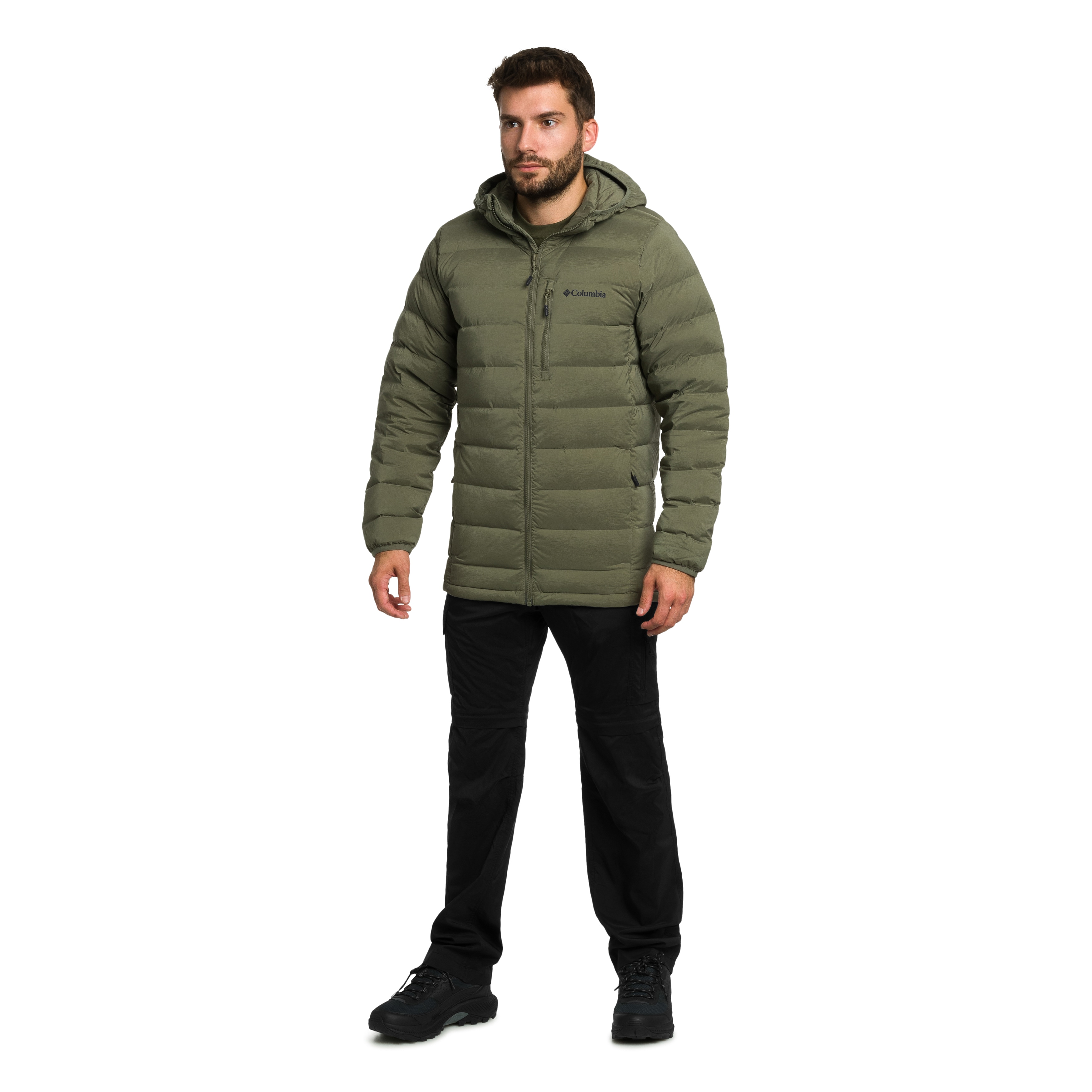Giacca Columbia Drift Peak Stretch Down Hooded - Stone Green
