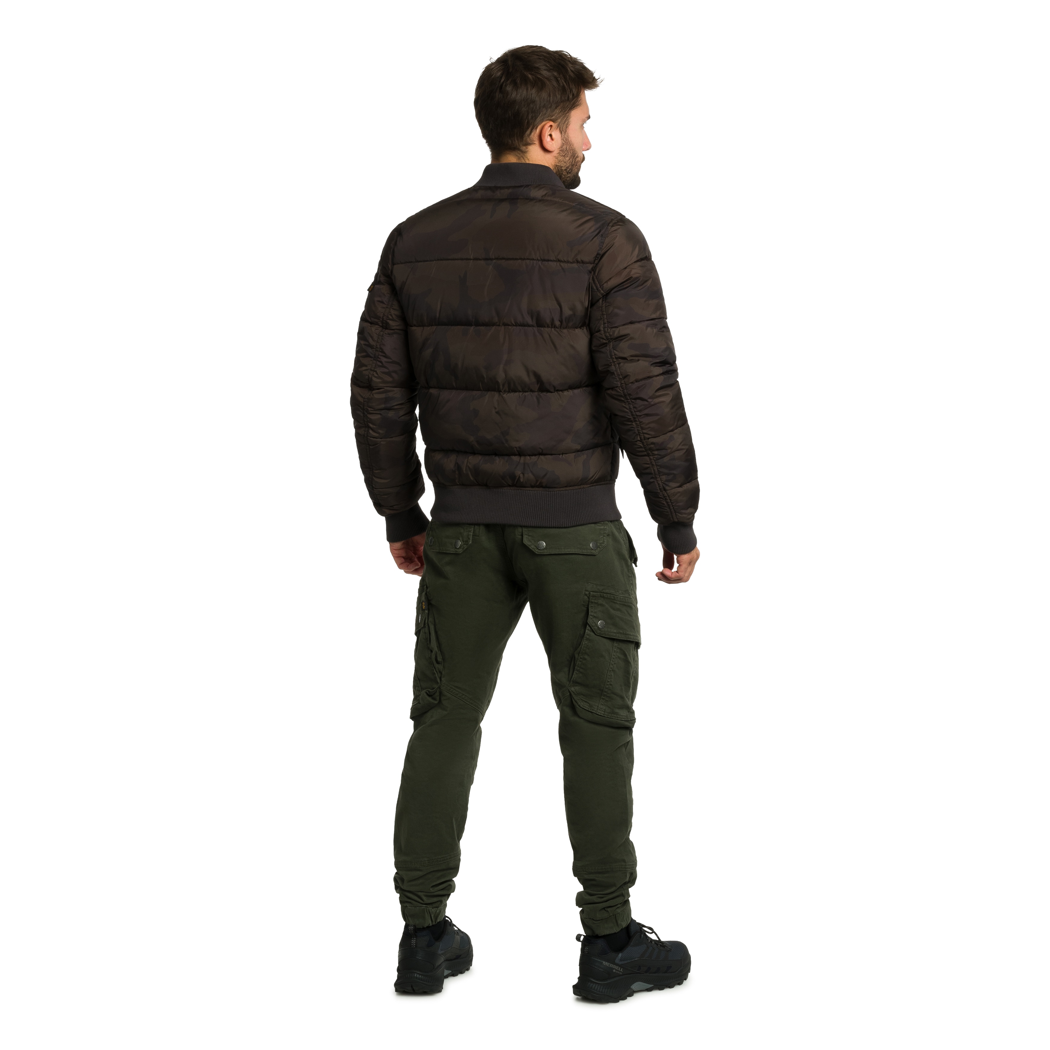 Giacca Alpha Industries MA-1 Puffer Bomber - Dark Olive Camo