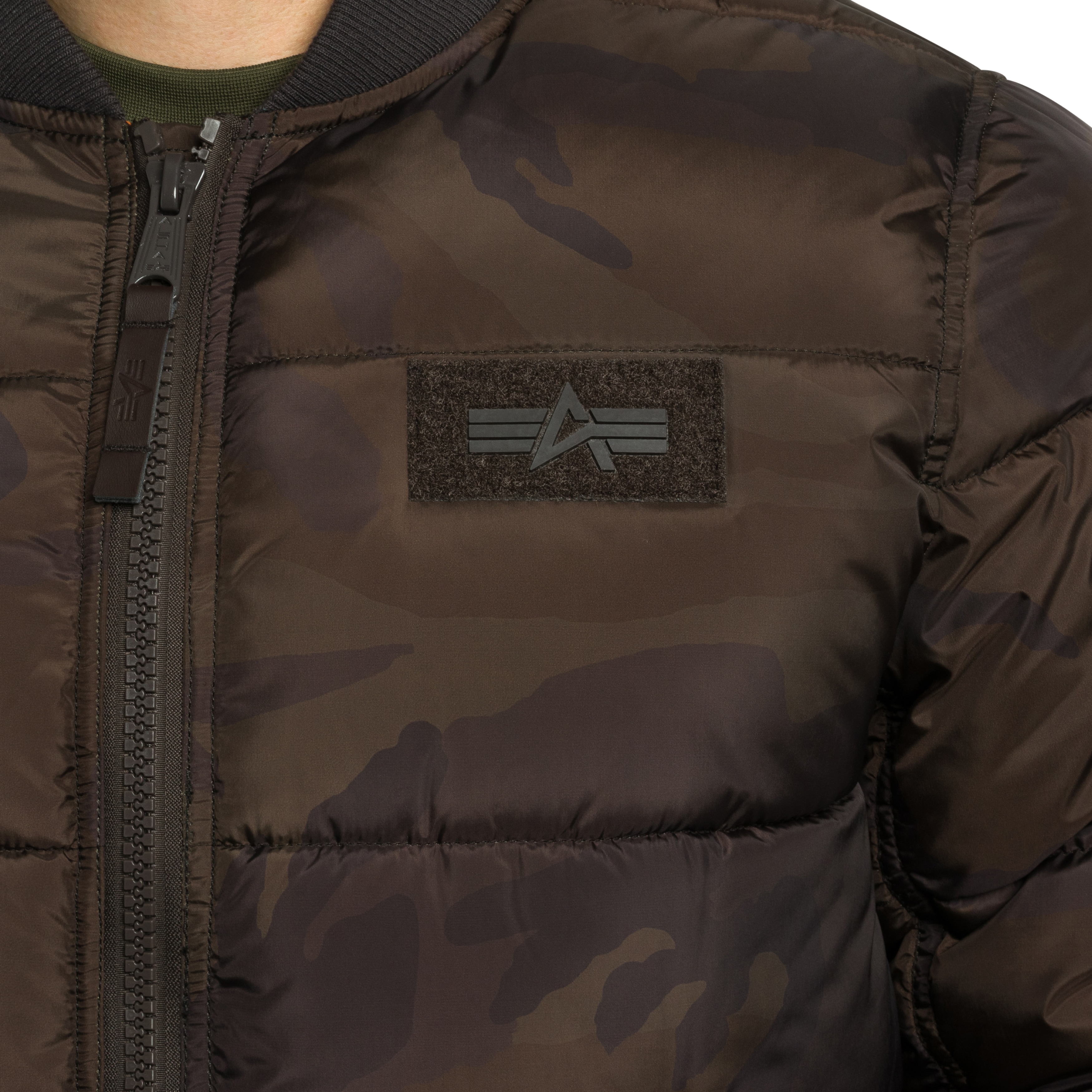 Giacca Alpha Industries MA-1 Puffer Bomber - Dark Olive Camo