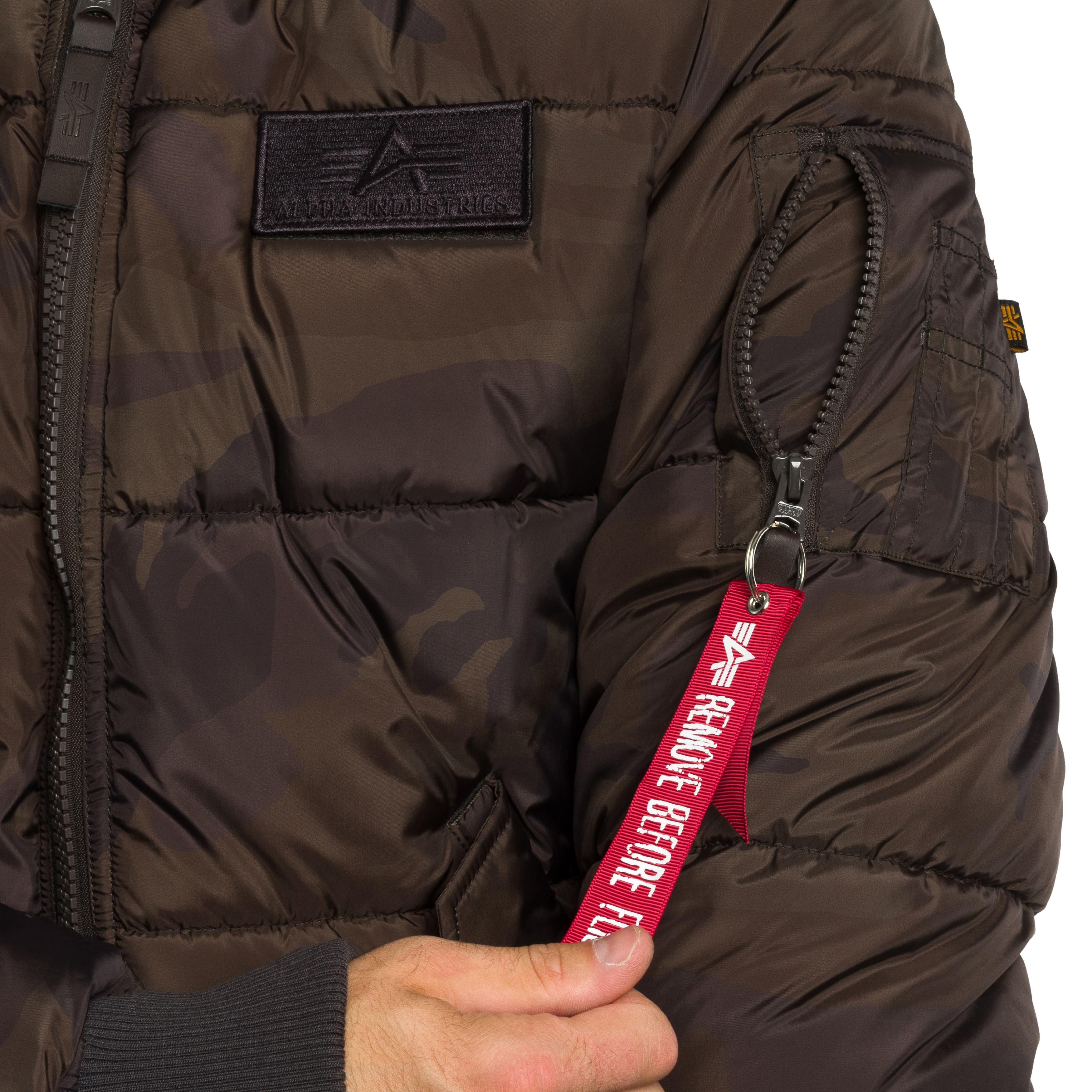 Giacca Alpha Industries MA-1 Puffer Bomber - Dark Olive Camo