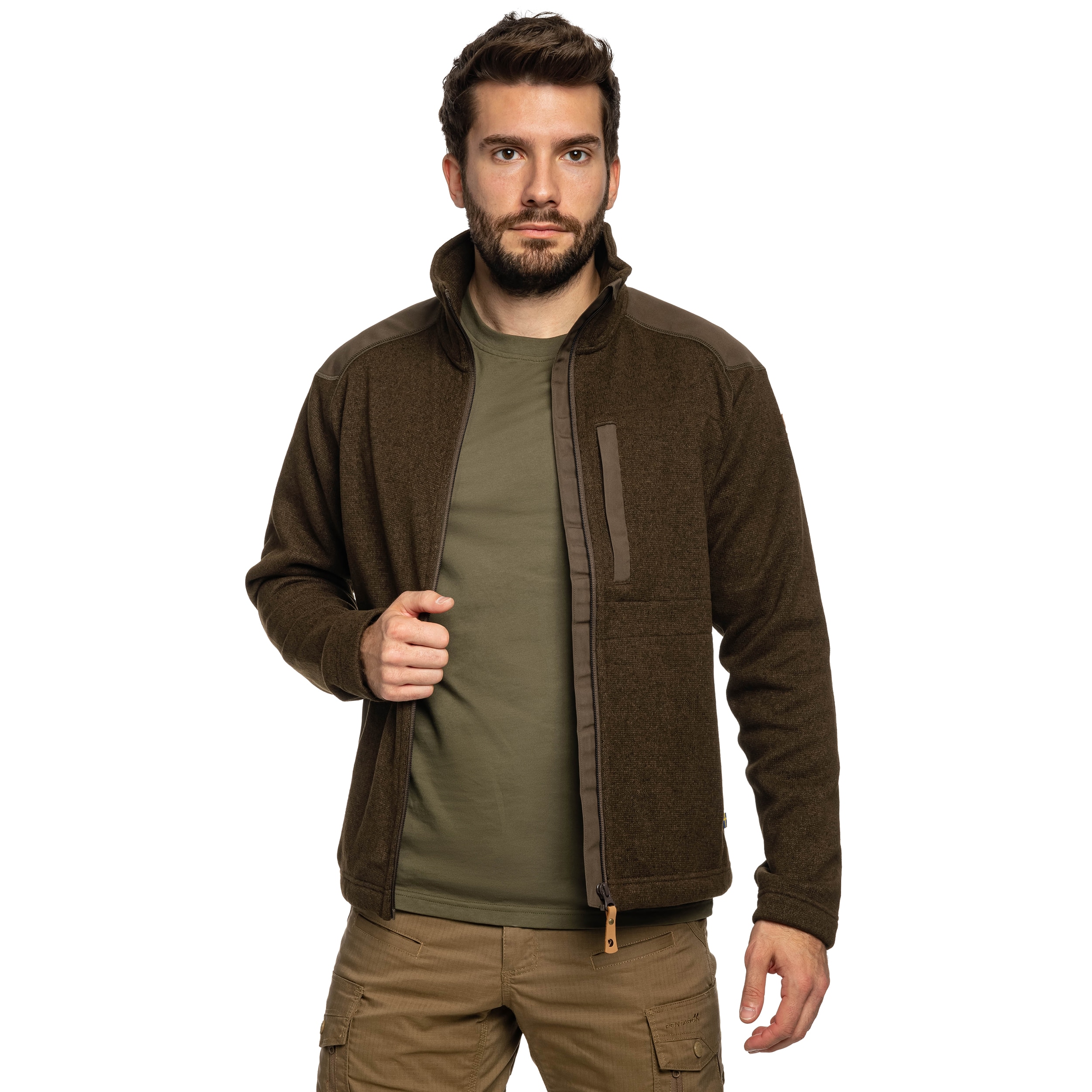 Pile Fjallraven Buck Fleece - Dark Olive