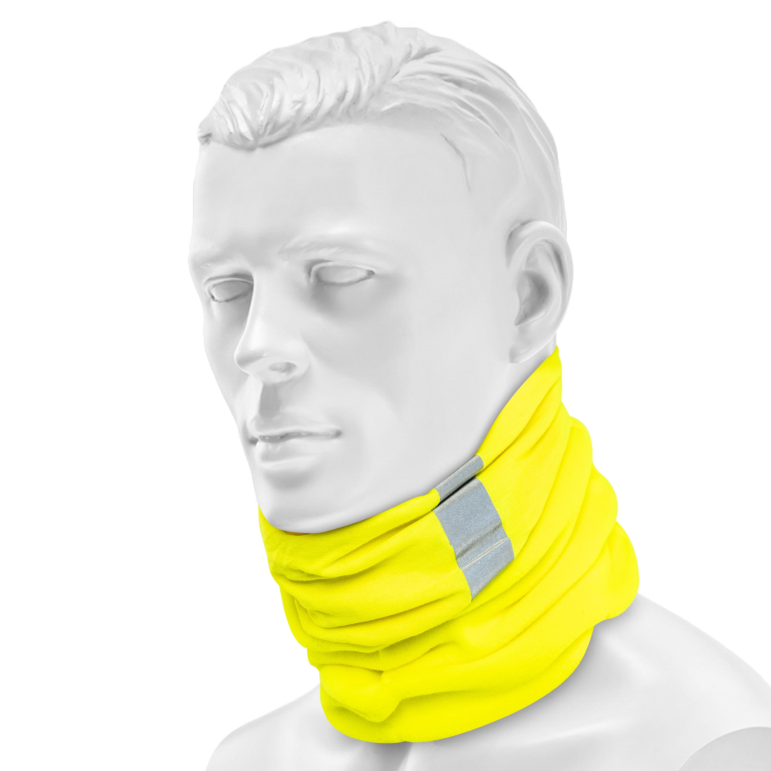Bandana tubolare protettiva Buff Safety Polar Neckwear - Reflective Yellow Fluor