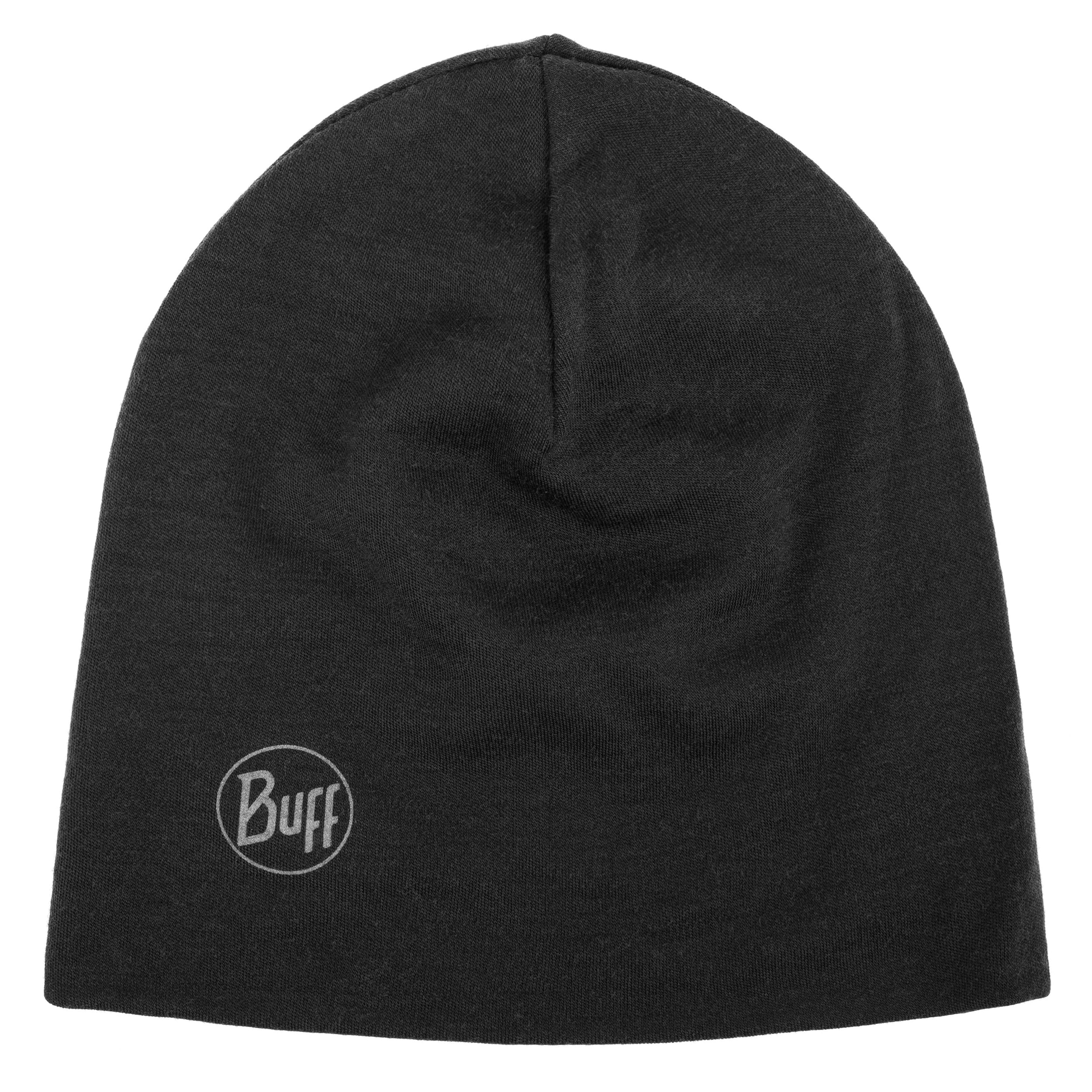 Berretto Buff Safety Merino Wool Thermal 1 Layer Solid - Black