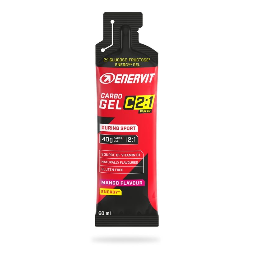 Gel energetico Enervit Sport Carbo Gel C2:1PRO - 2 x 60 ml - Mango