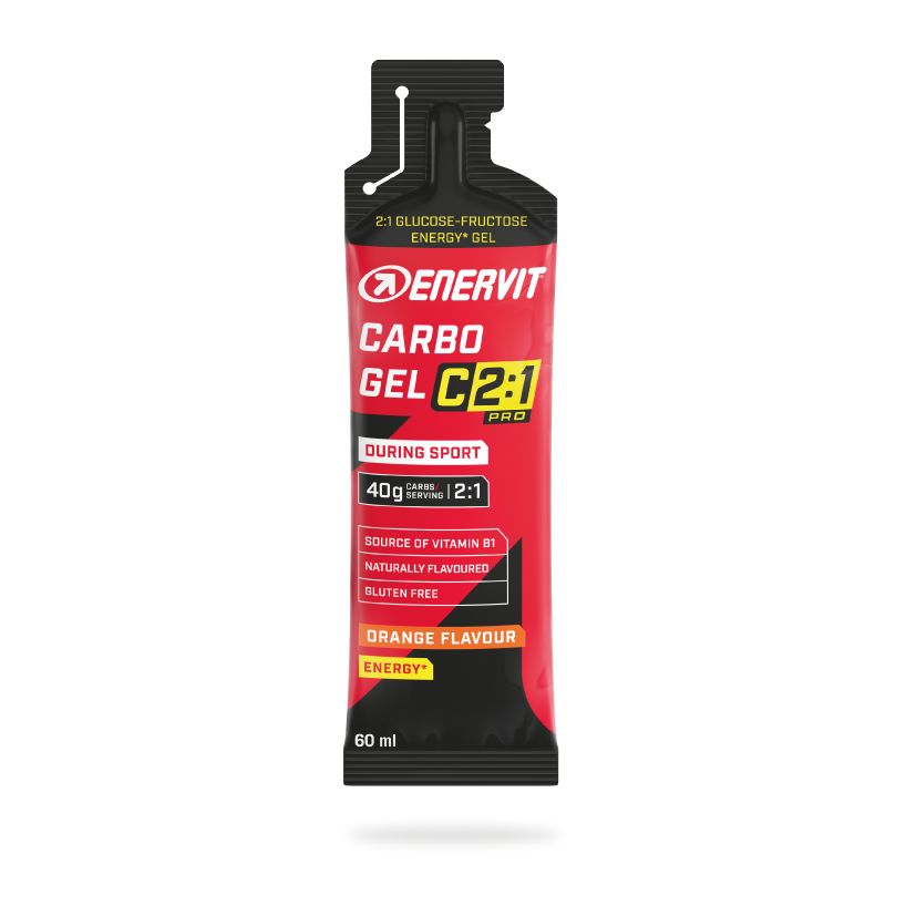 Gel energetico Enervit Sport Carbo Gel C2:1PRO - 2 x 60 ml - Arancia