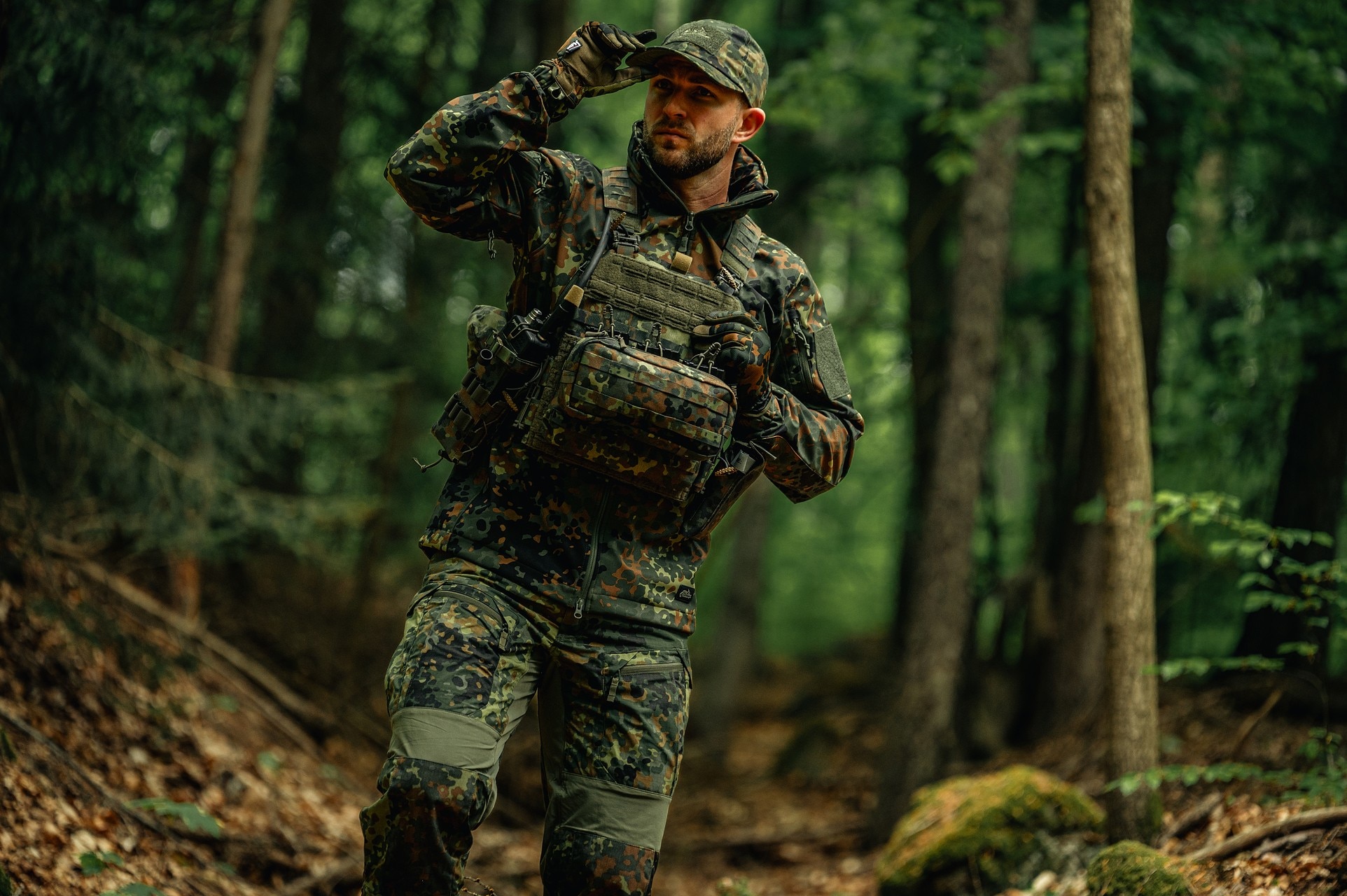 Tasca porta radio Lindnerhof Multi-Radio Pouch Large MX099 - Flecktarn