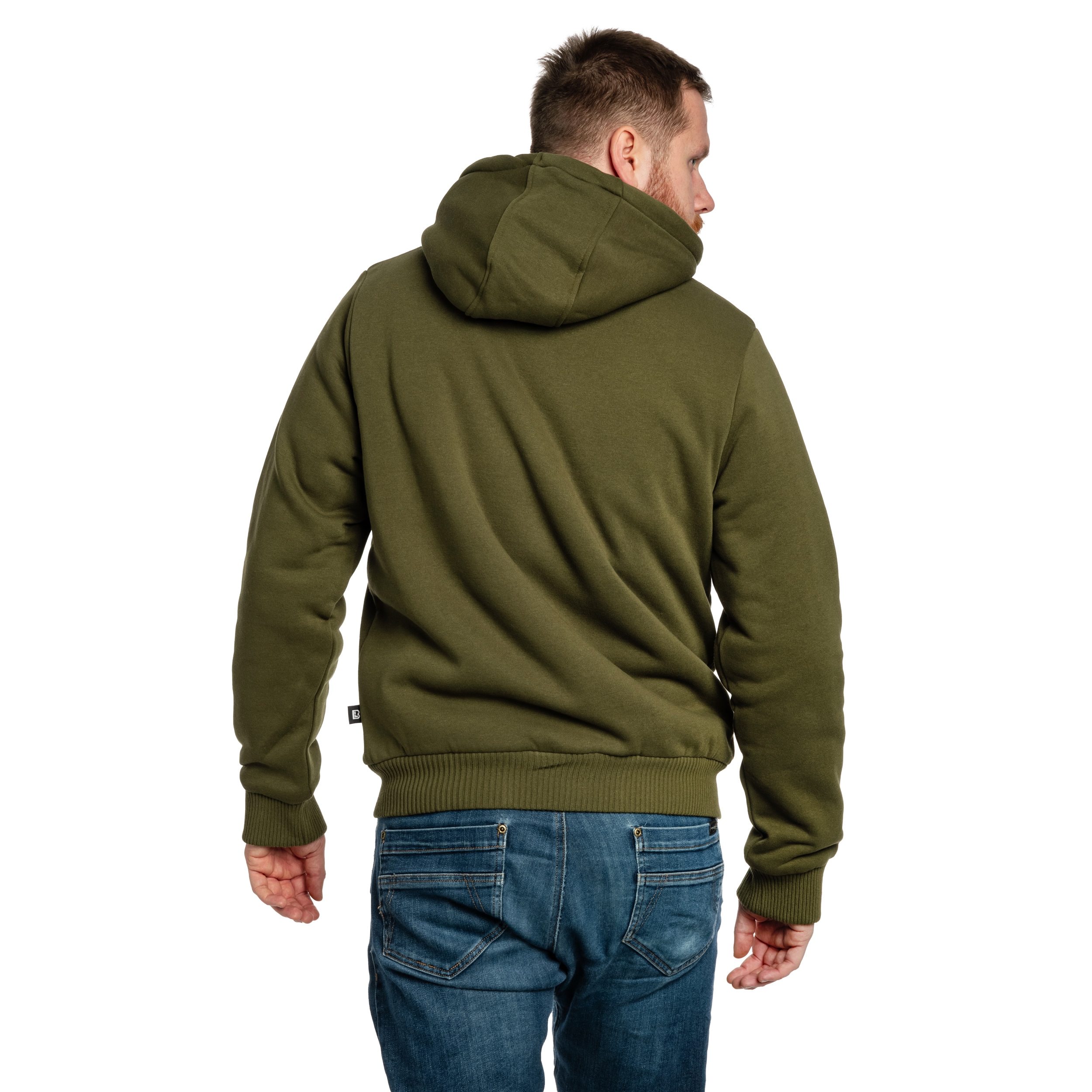 Felpa Brandit Sweatjacket Teddylining - Olive