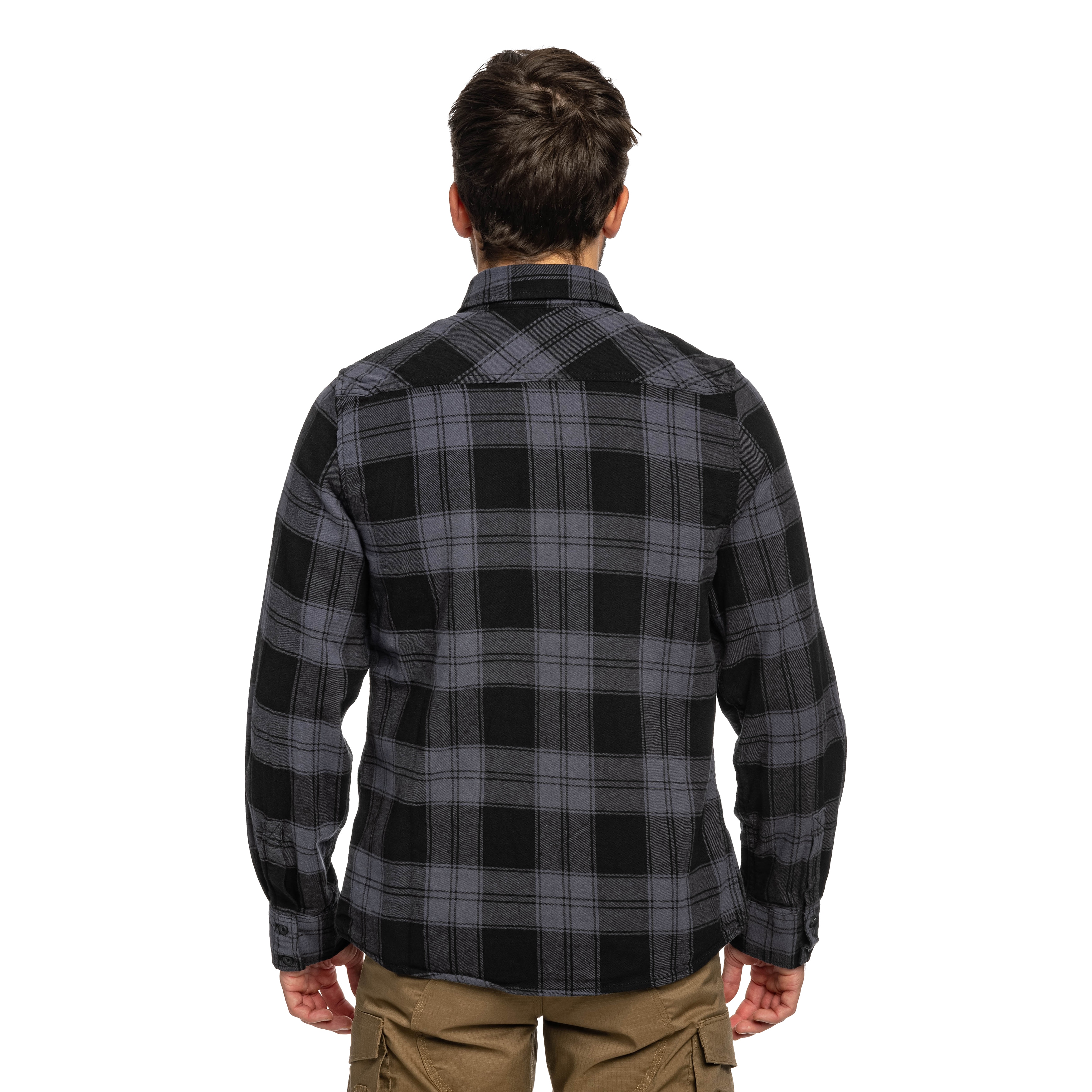 Camicia Brandit Check Shirt - Black/Steel Grey
