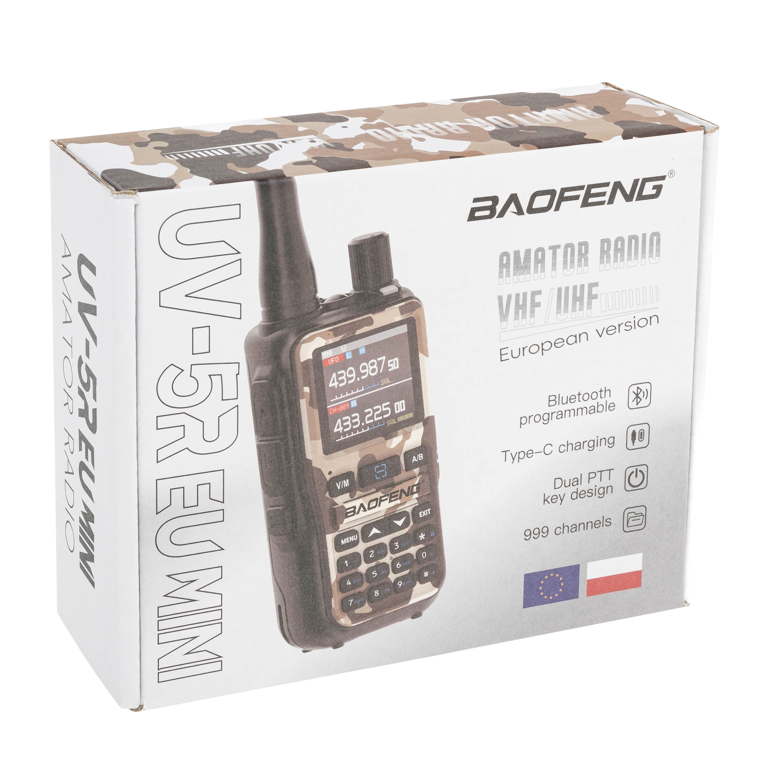 Ricetrasmettitore Baofeng UV-5R EU Mini 1600 mAh - Camo