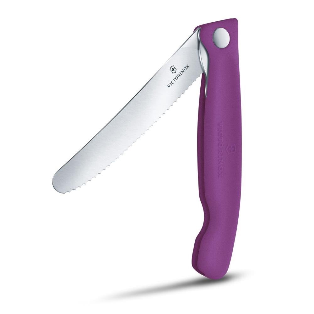 Coltello pieghevole da cucina Victorinox Picnic Swiss Classic - Purple