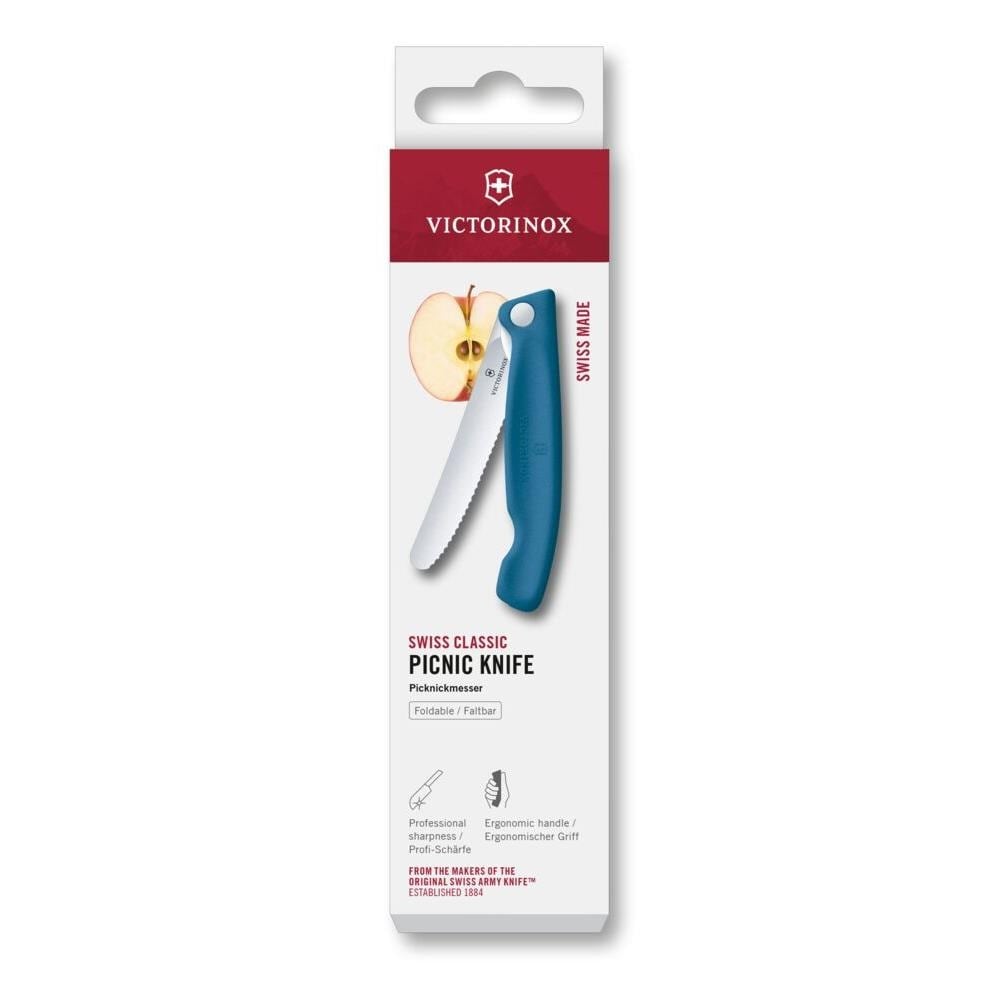 Coltello pieghevole da cucina Victorinox Picnic Swiss Classic - Blue