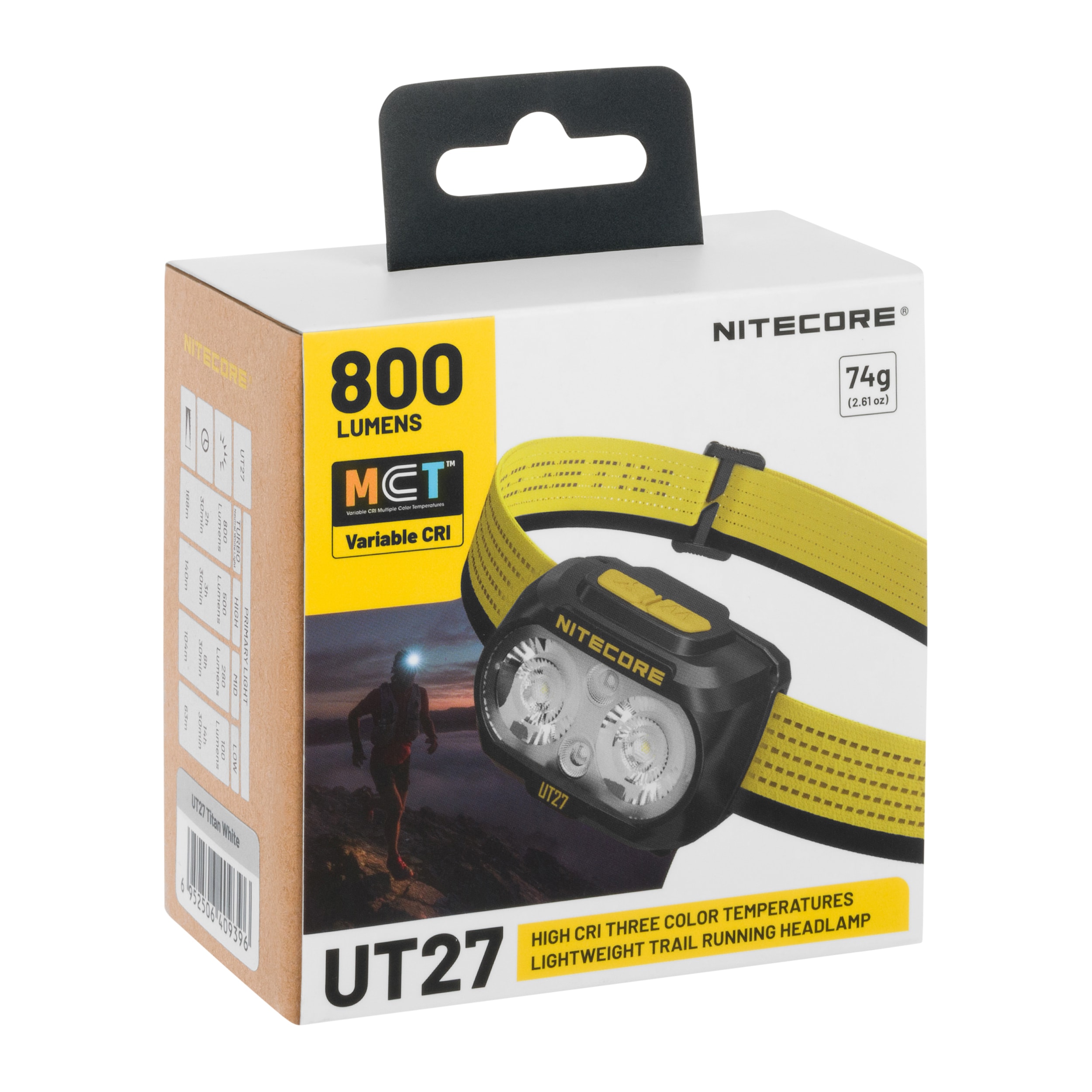 Lampada frontale Nitecore UT27 MTC White 800 lumen