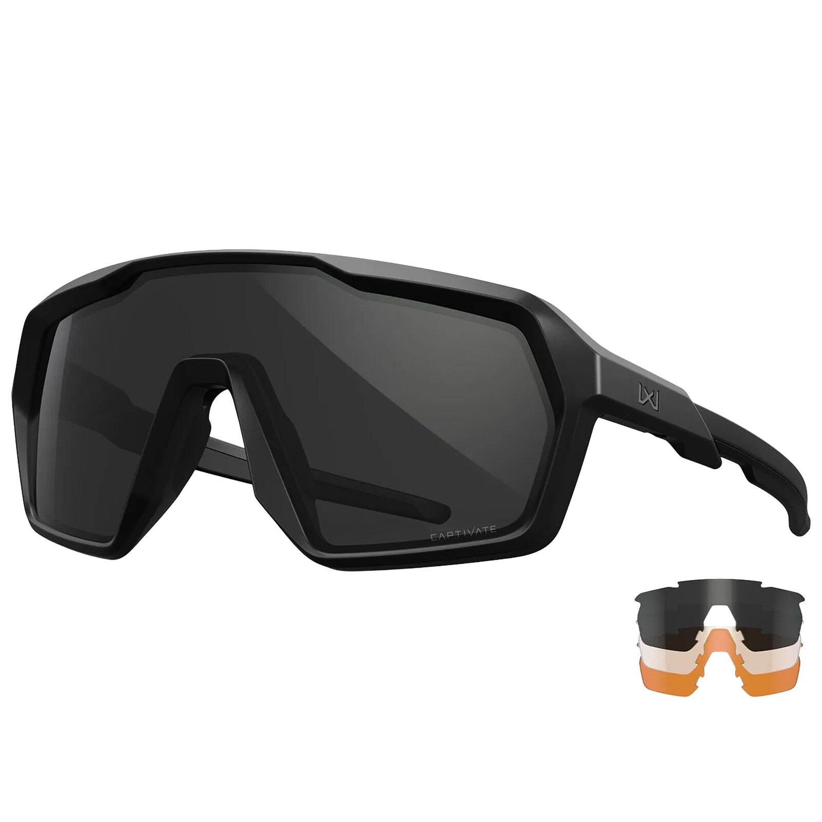Occhiali tattici Wiley X Citadel Set 3in1 - Grey/Clear/Light/Matte Black