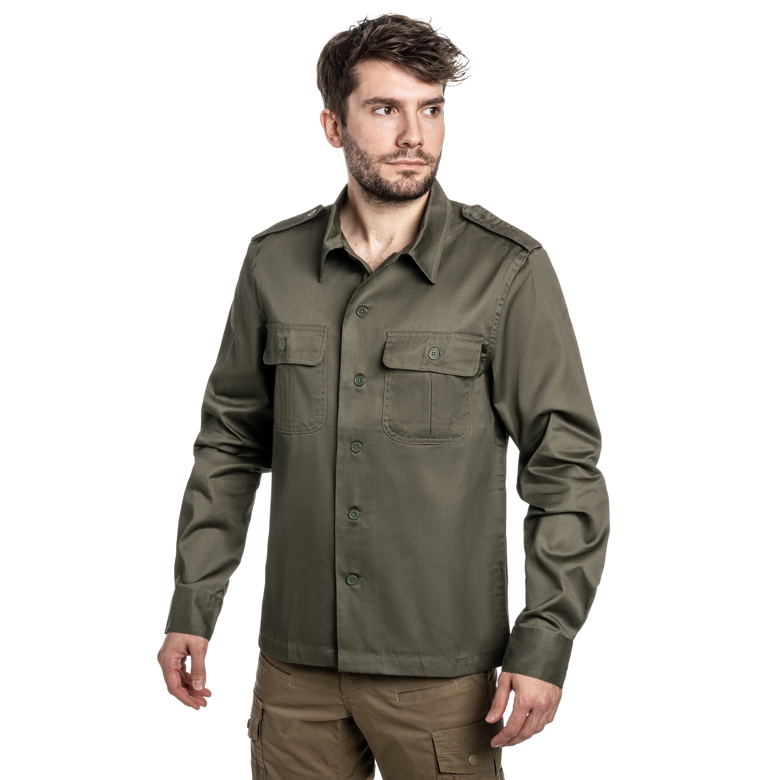 Camicia Brandit US Hemd Maniche Lunghe - Olive