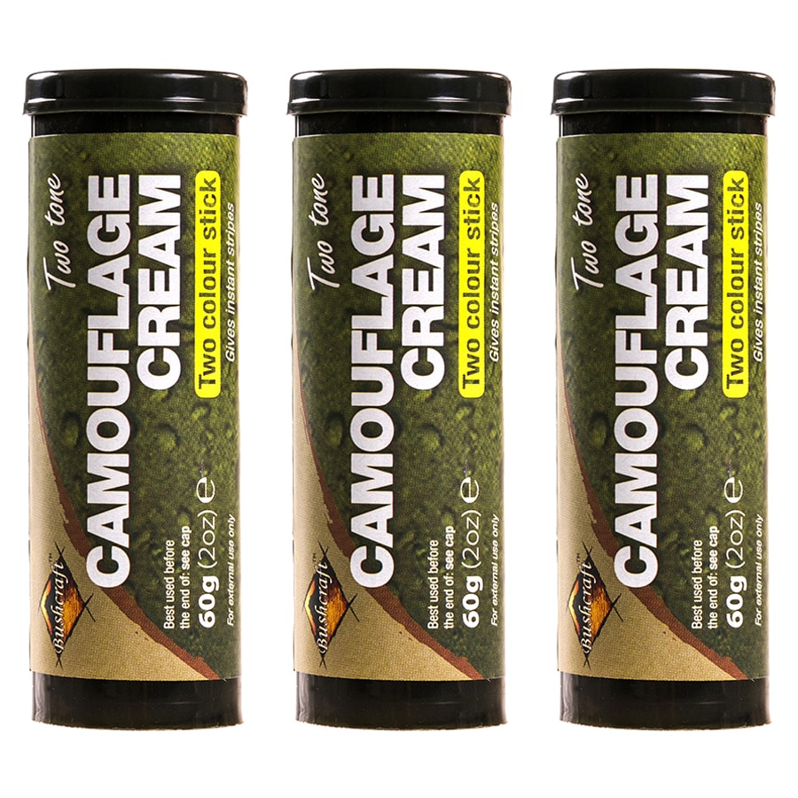 Vernice mimetica BCB Bushcraft 3 x 60 g - Nera/Verde