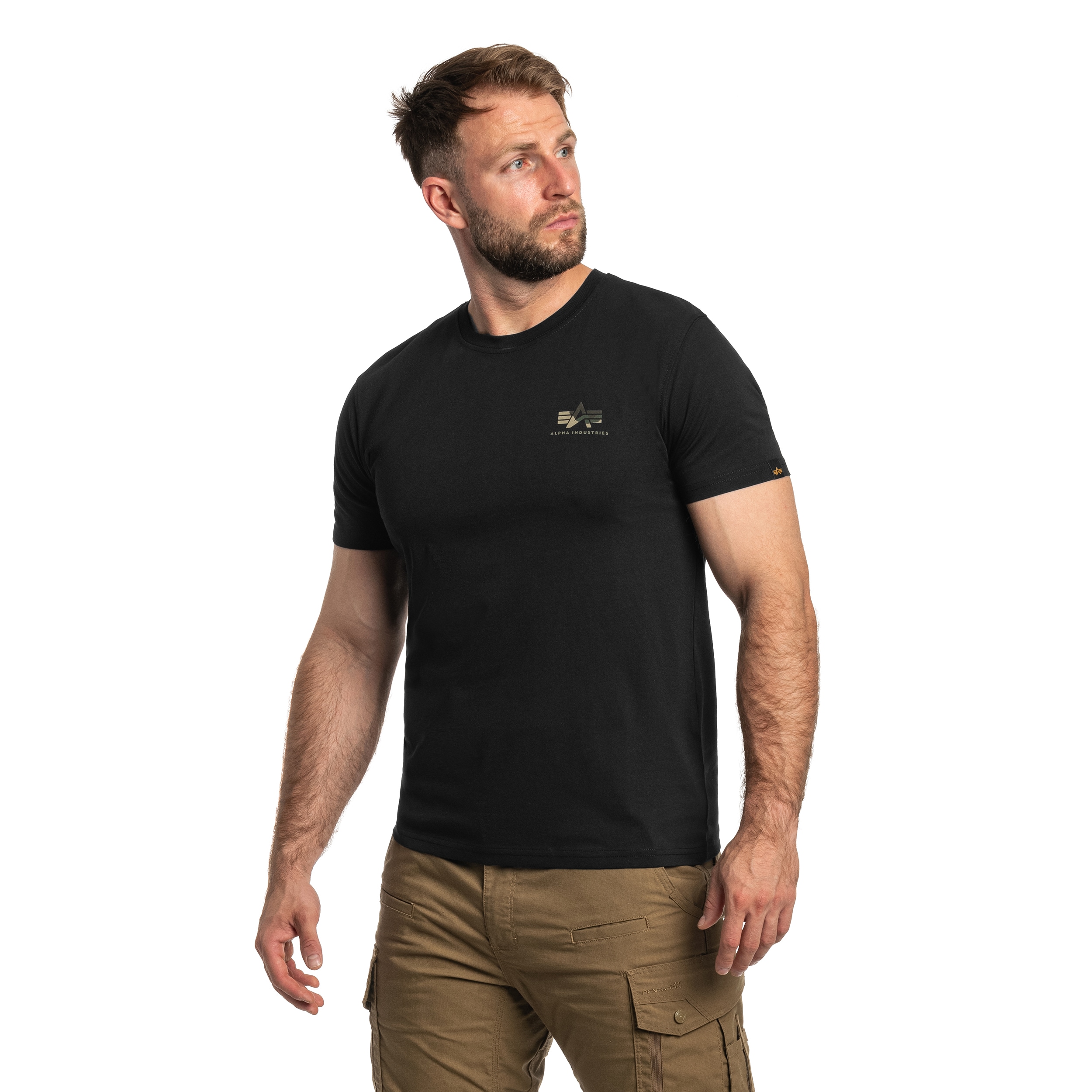 T-shirt Alpha Industries Camo Print - Black