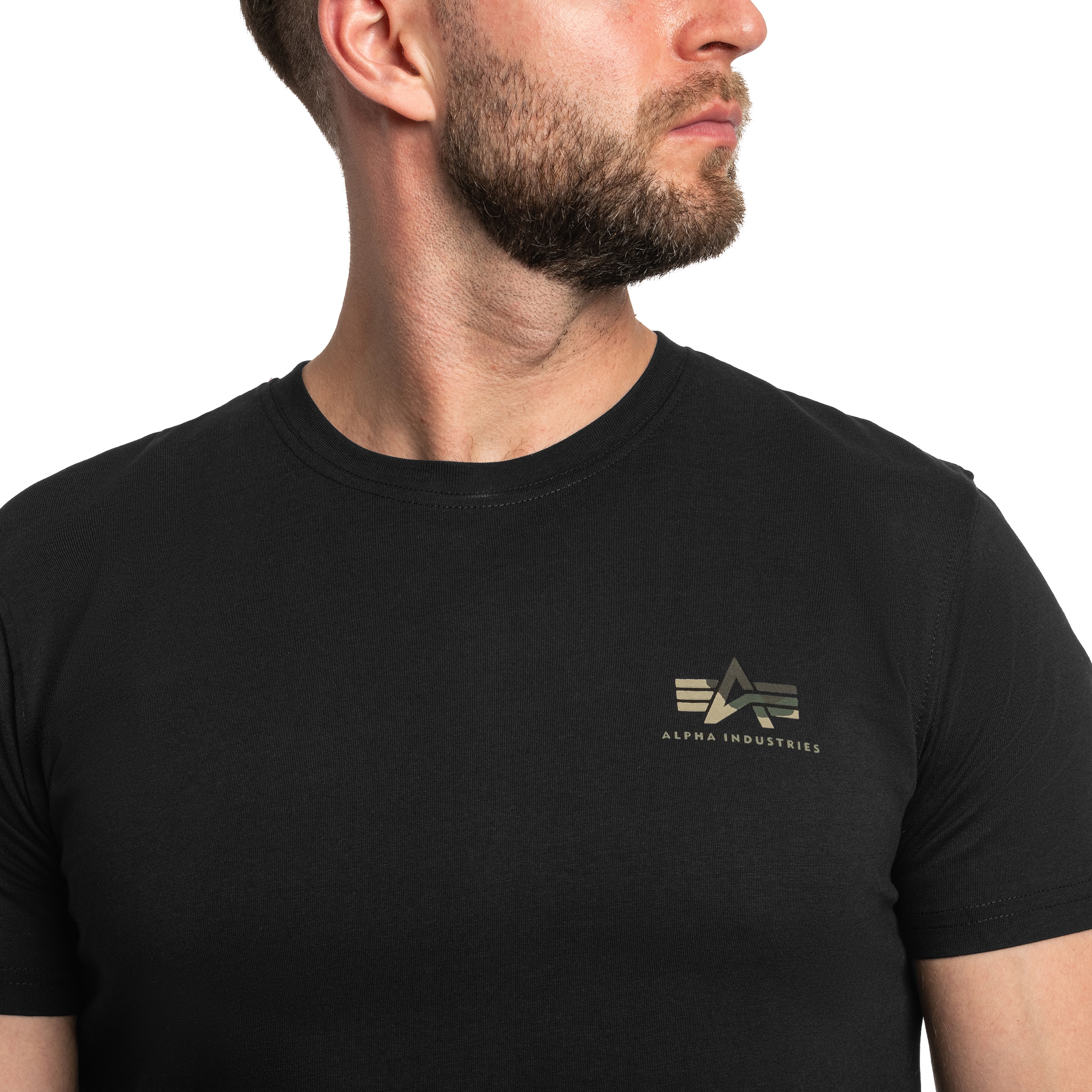 T-shirt Alpha Industries Camo Print - Black