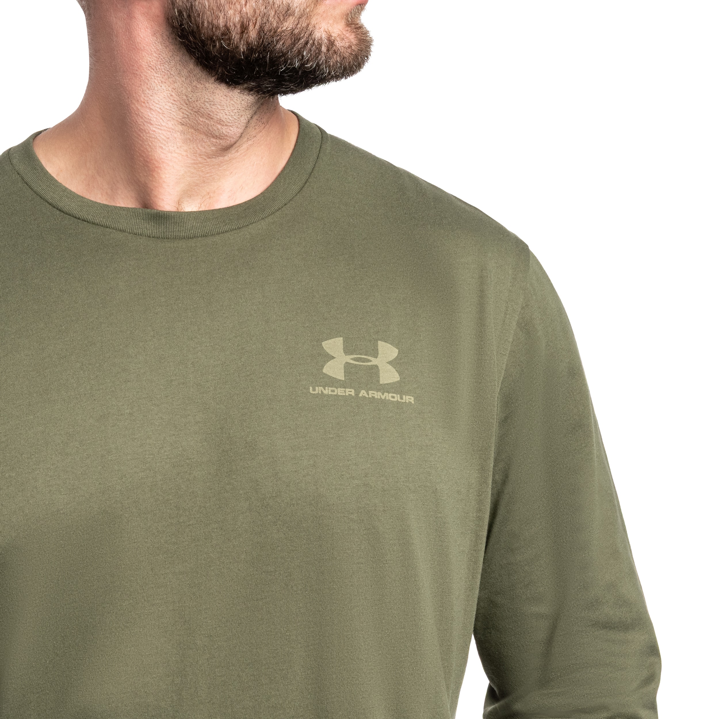 Maglia termica Under Armour Left Chest Manica lunga - Marine OD Green/Field Khaki