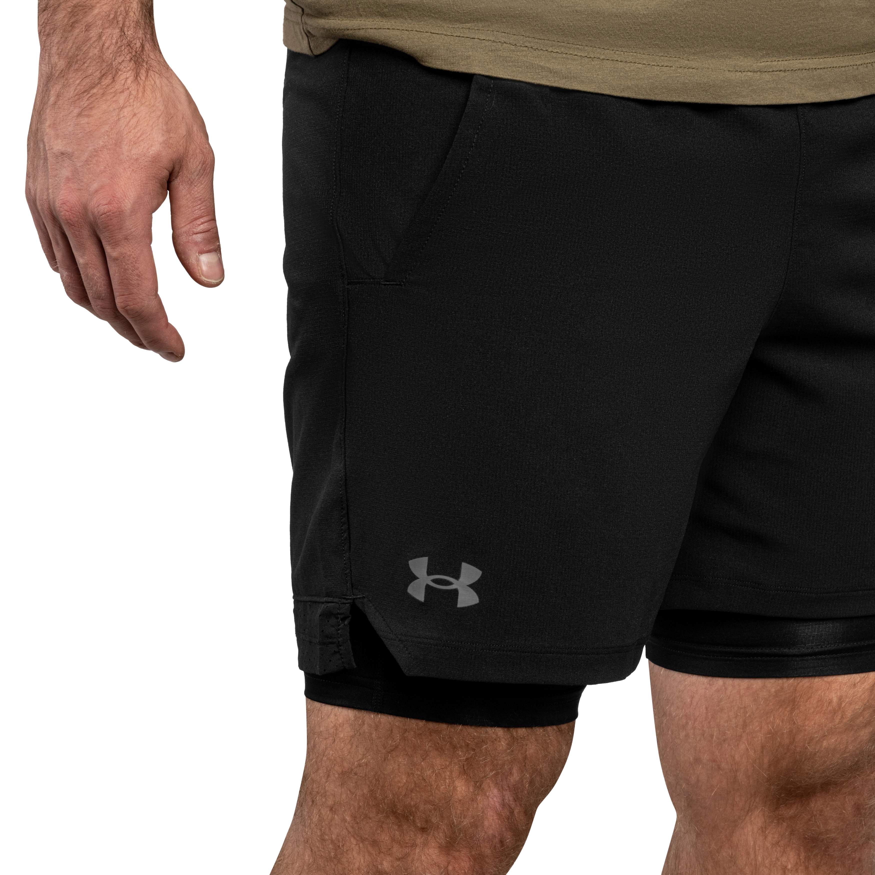 Shorts Under Armour 2-in-1 Vanish Woven - Black/Pitch Gray