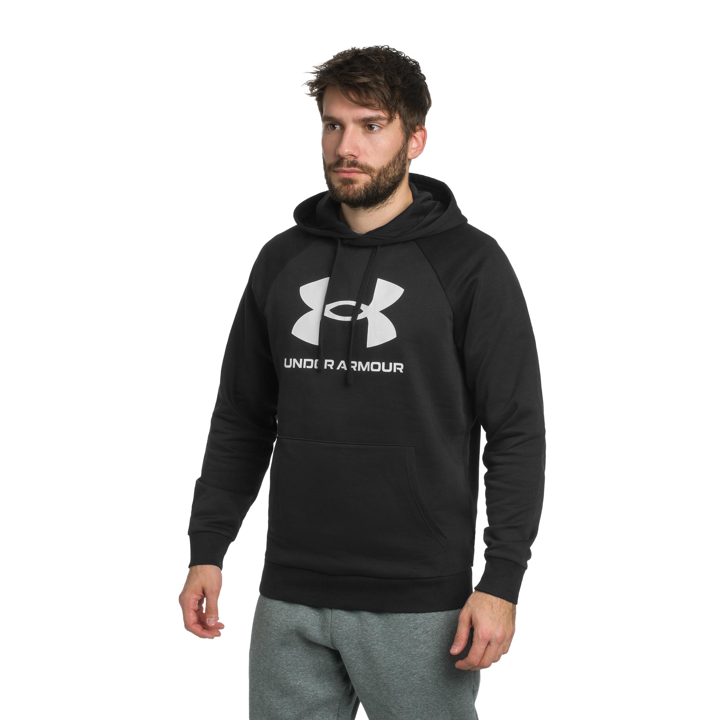Felpa Under Armour Rival Fleece Logo - Black/White