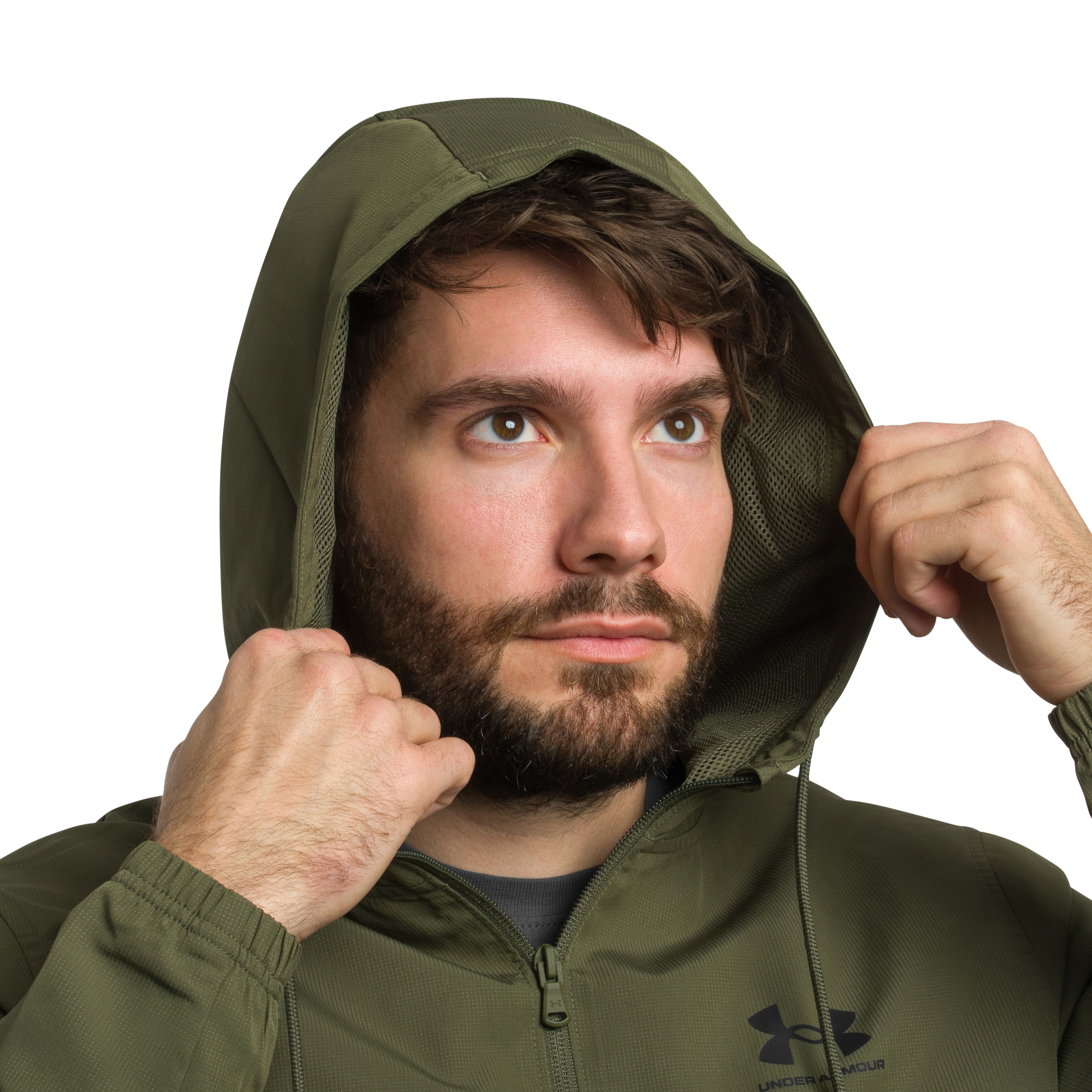 Giacca Under Armour UA Rival Woven - OD Green/Black