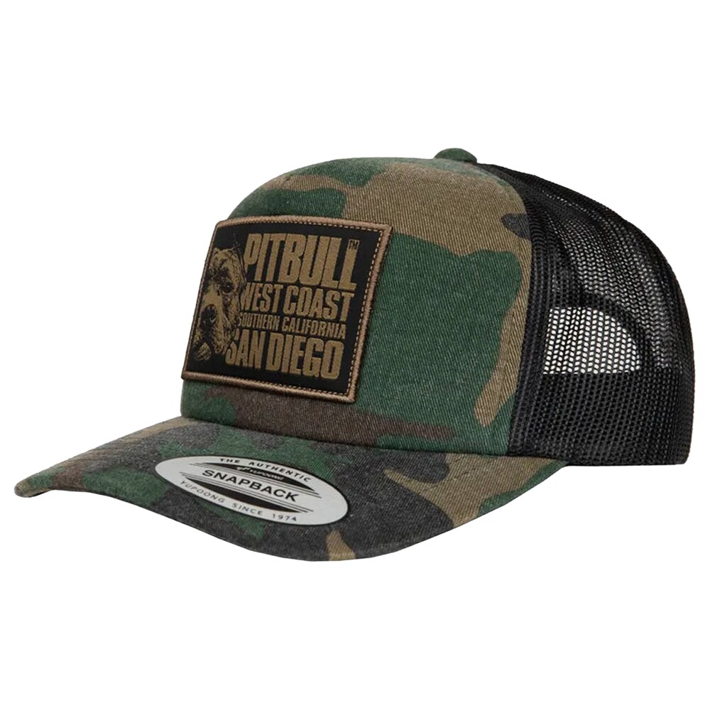 Cappellino trucker Pitbull Snapback Trucker Blood Dog - Woodland Camo