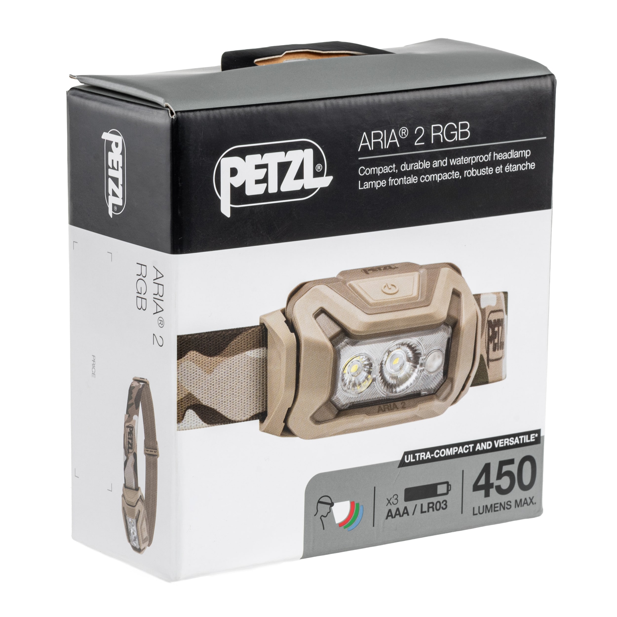 Lampada frontale Petzl Aria 2 RGB New Camo 450 lumen