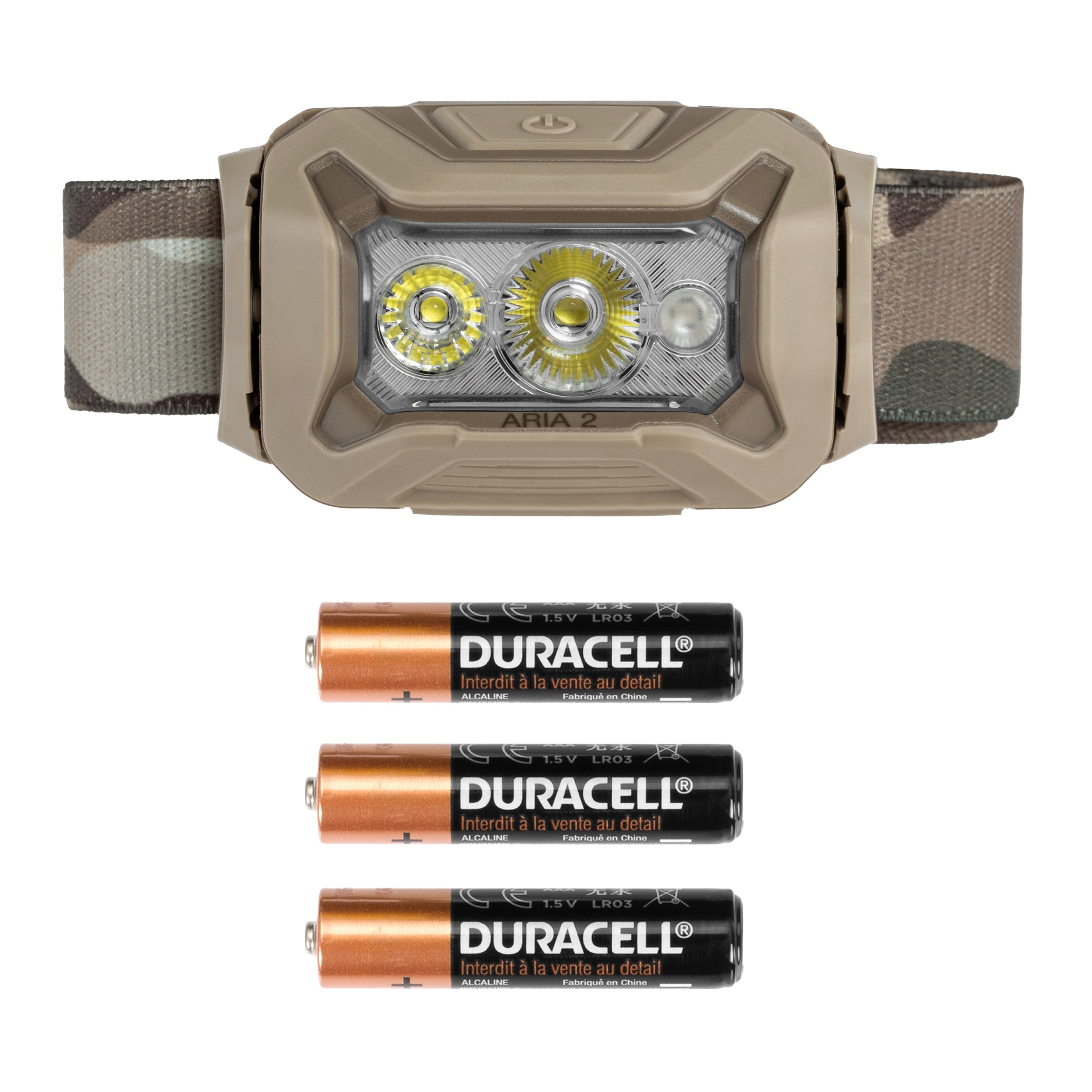 Lampada frontale Petzl Aria 2 RGB New Camo 450 lumen