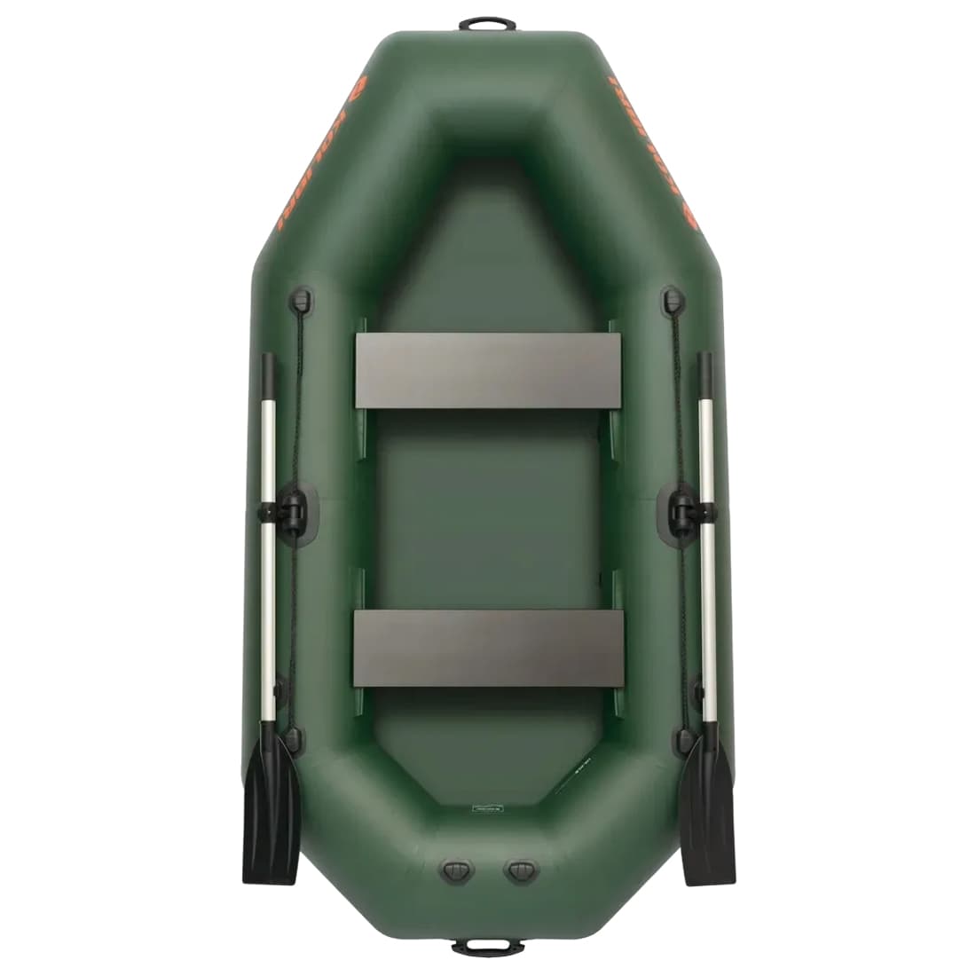 Gommone Kolibri K-240TL con pagliolato arrotolabile, striscia di protezione e specchio di poppa per motore - Green