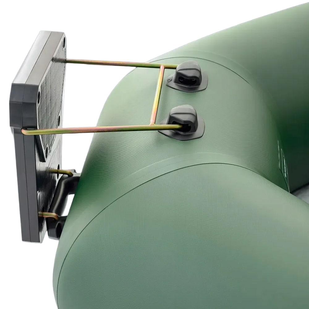 Gommone Kolibri K-240TL con pagliolato arrotolabile, striscia di protezione e specchio di poppa per motore - Green