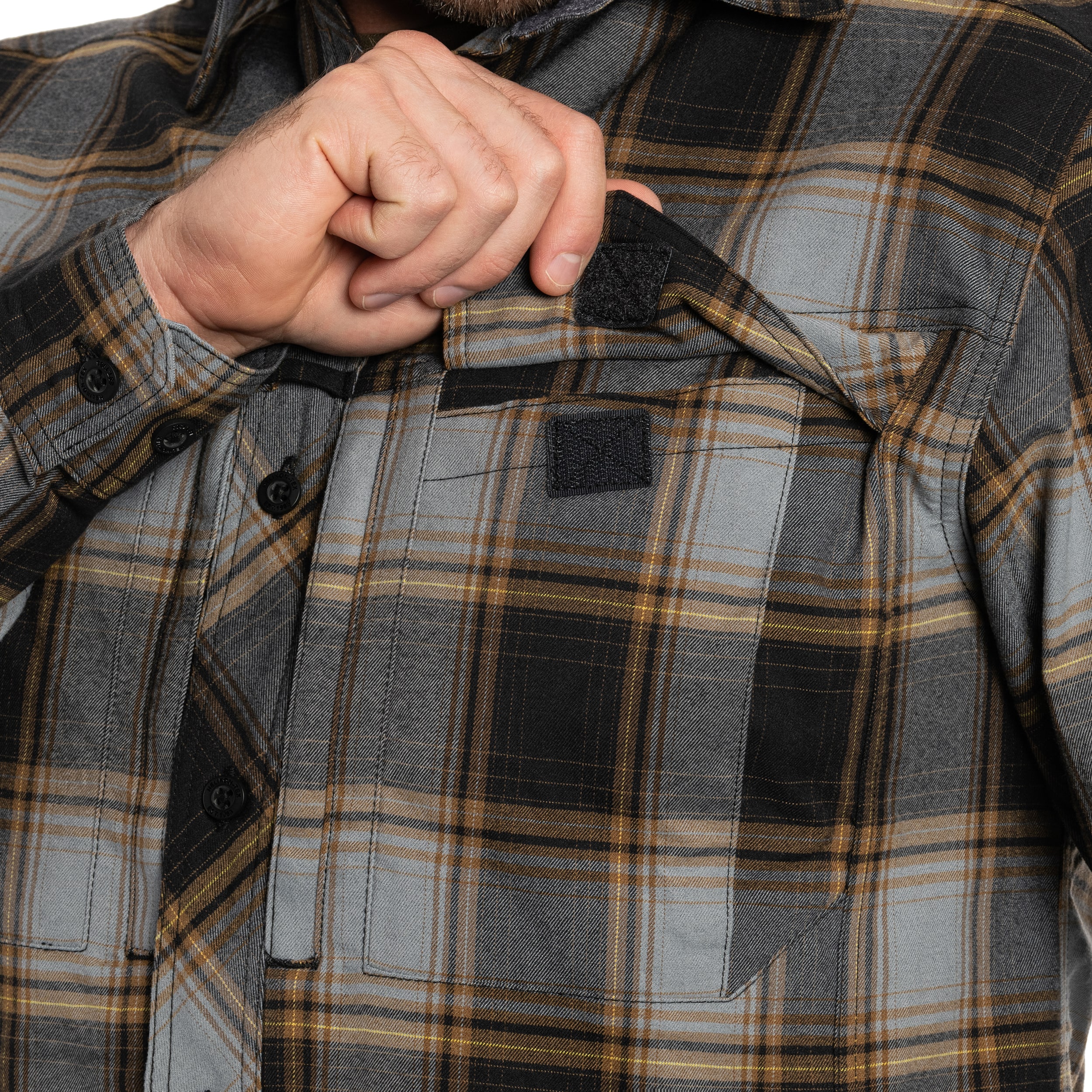 Camicia Helikon-Tex Defender Mk2 Nylon Sorona Blend - Dark Ochre Plaid
