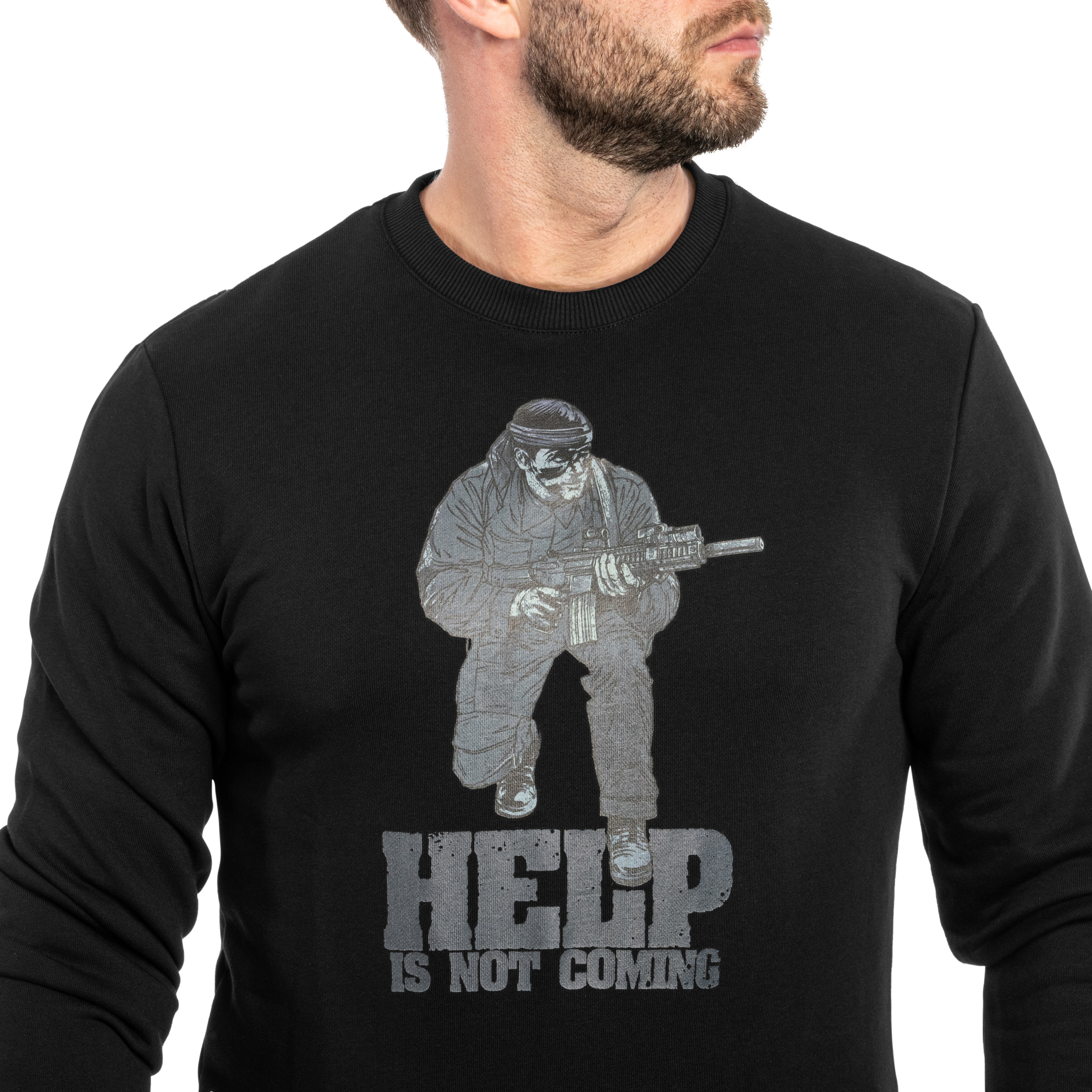 Felpa Helikon-Tex Help Is Not Coming - Black