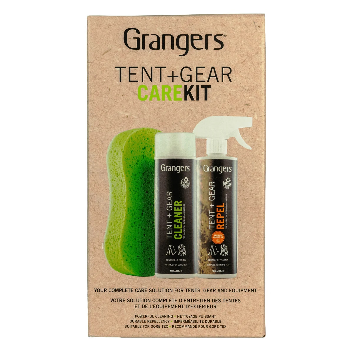 Kit cura tenda e attrezzatura Grangers Tent + Gear Care Kit 2 x 500 ml