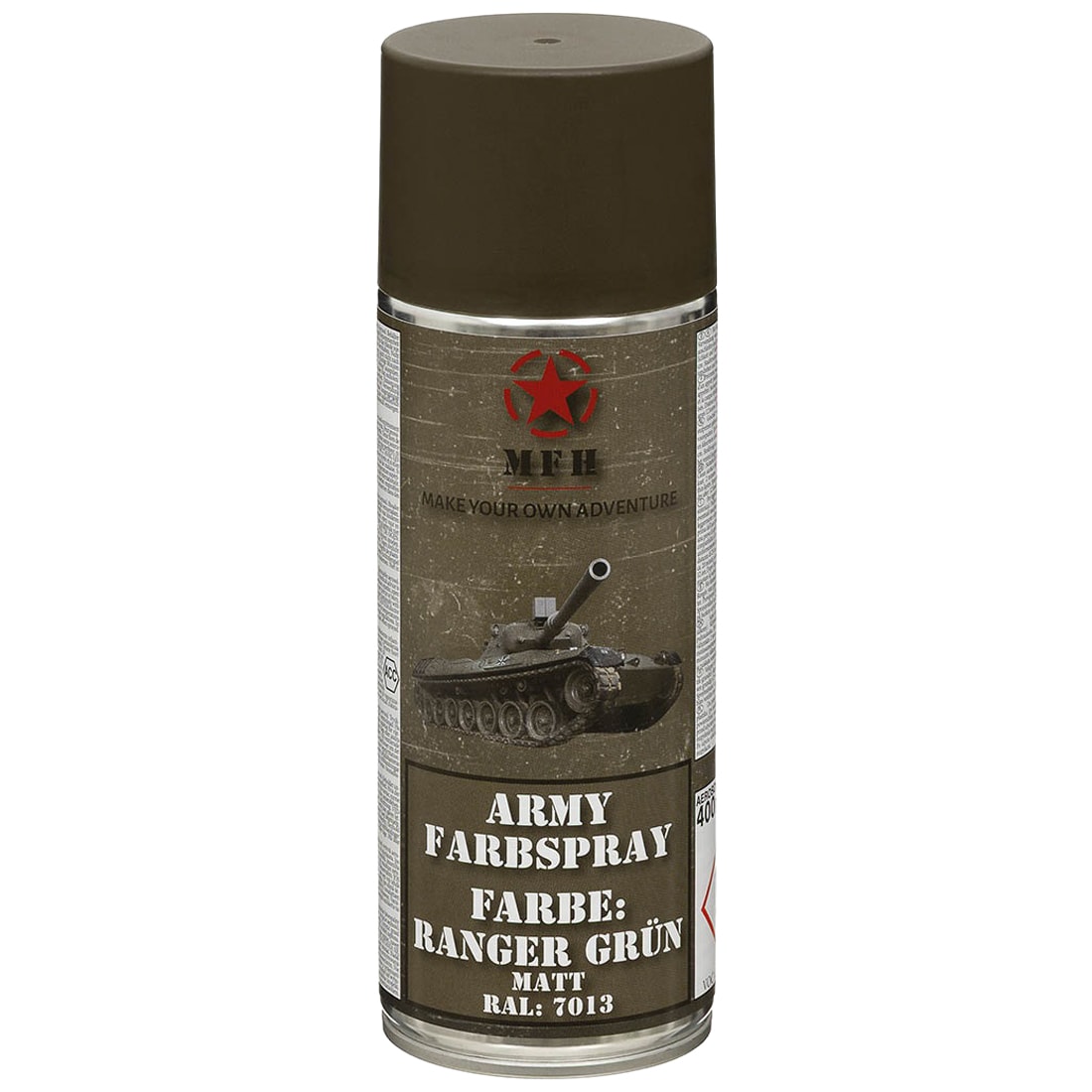 Vernice spray militare MFH 400 ml - Ranger Green (RAL7013)