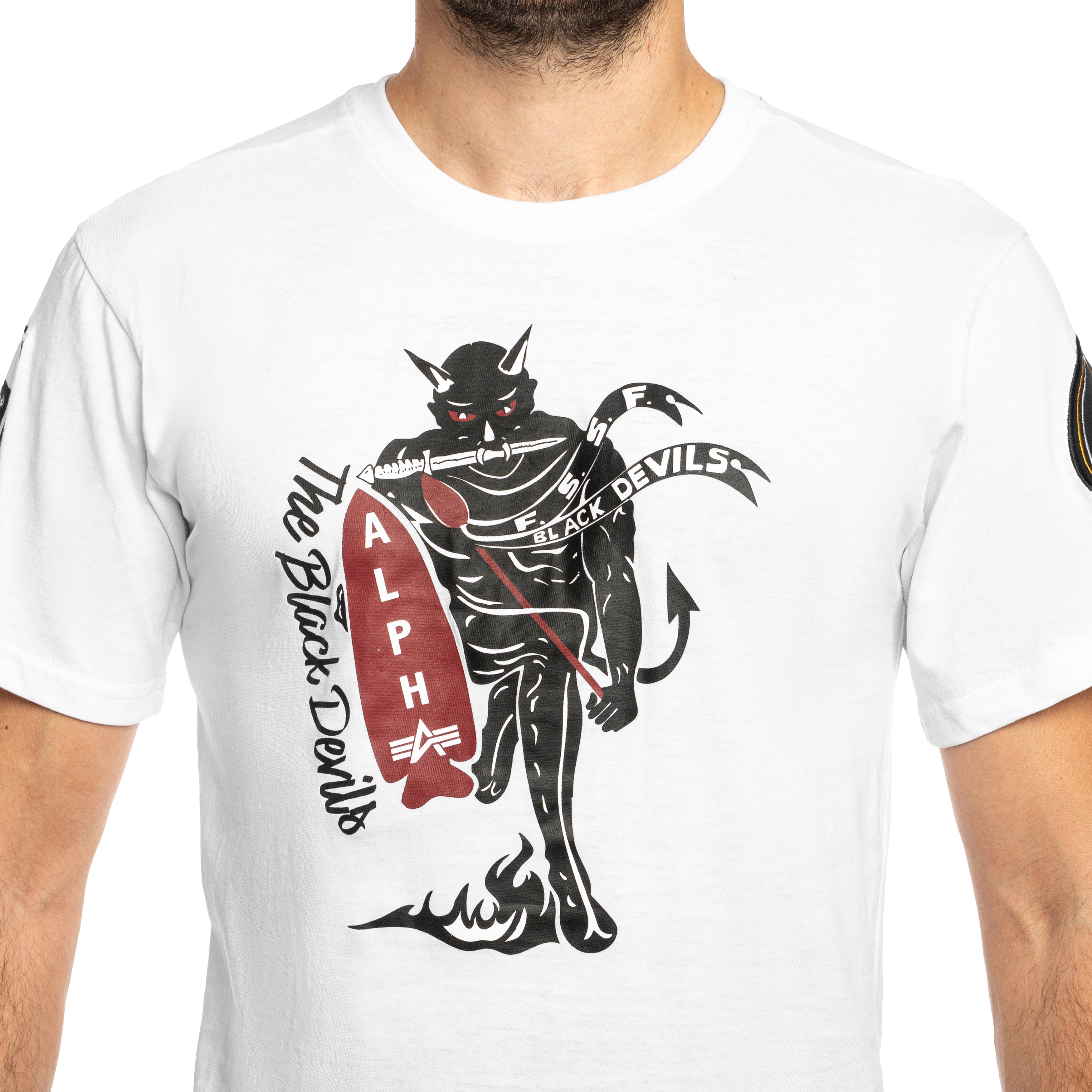T-shirt Alpha Industries Black Devils - White