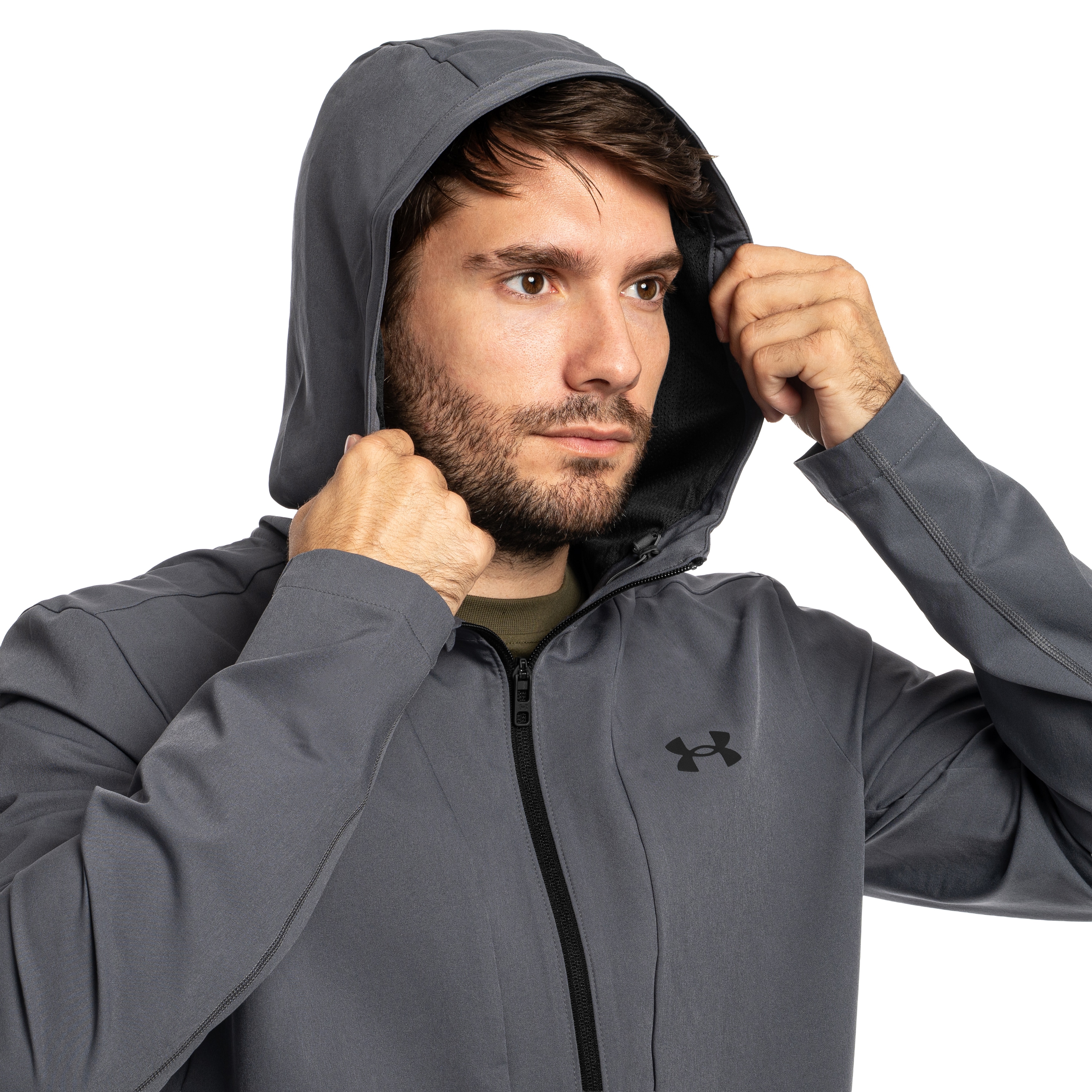 Giacca Under Armour Unstoppable Woven - Castlerock/Black