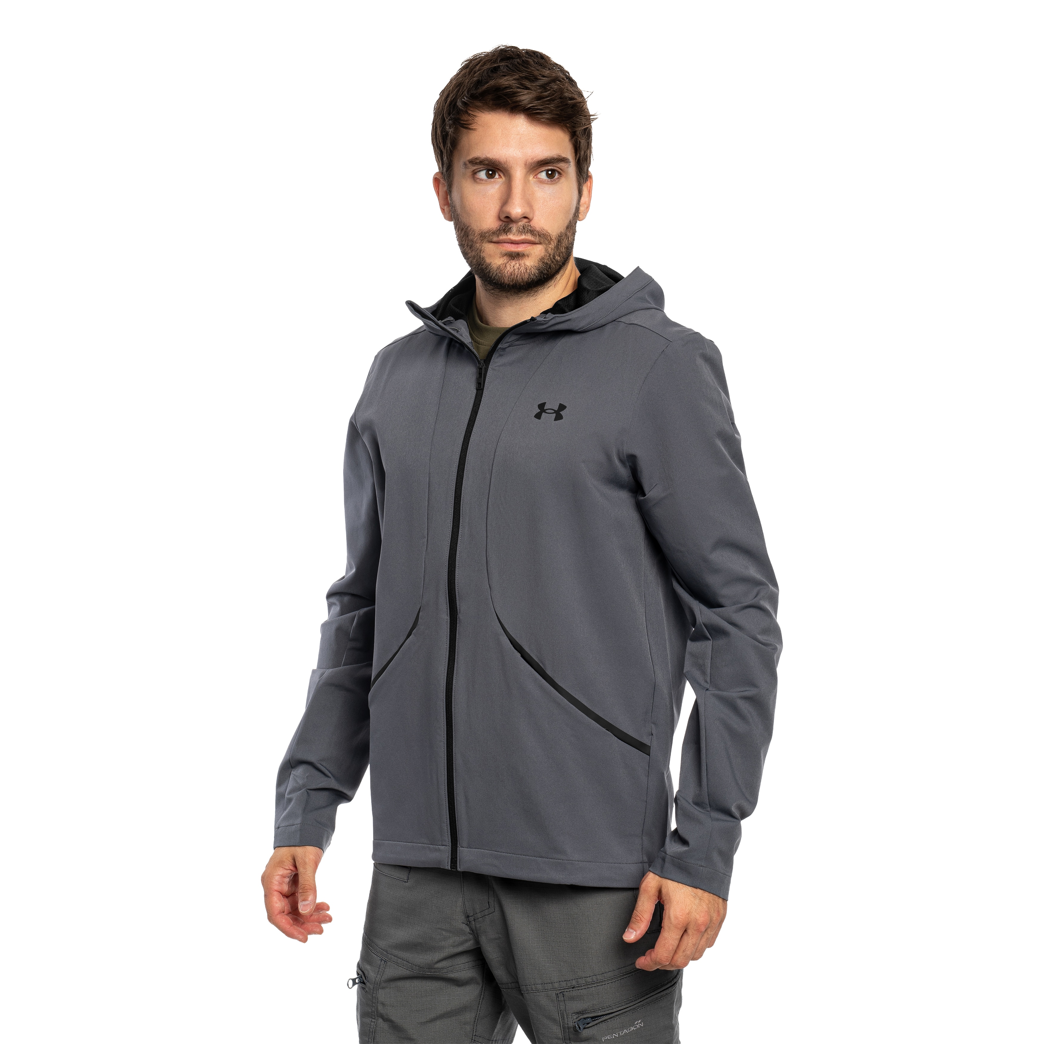 Giacca Under Armour Unstoppable Woven - Castlerock/Black