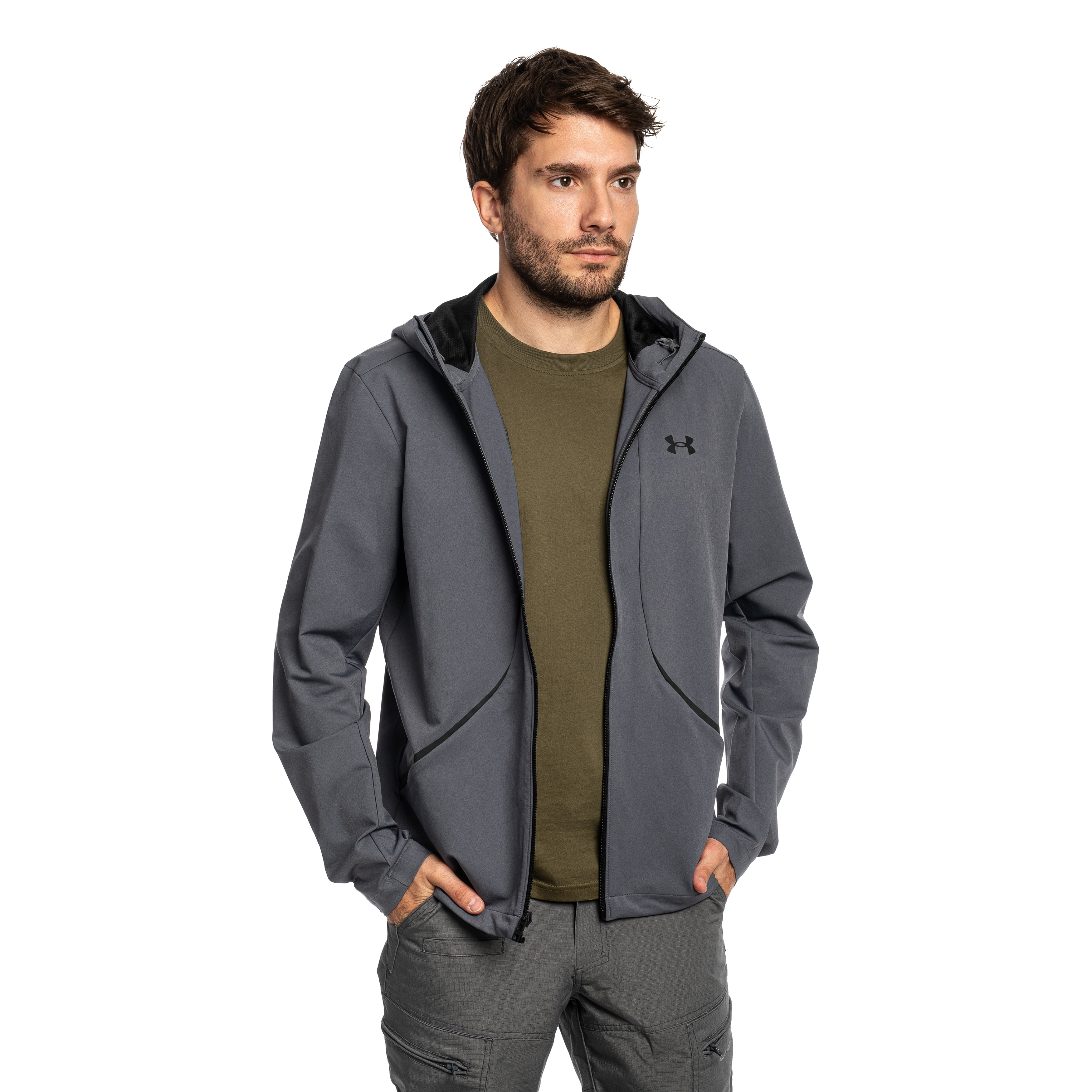 Giacca Under Armour Unstoppable Woven - Castlerock/Black