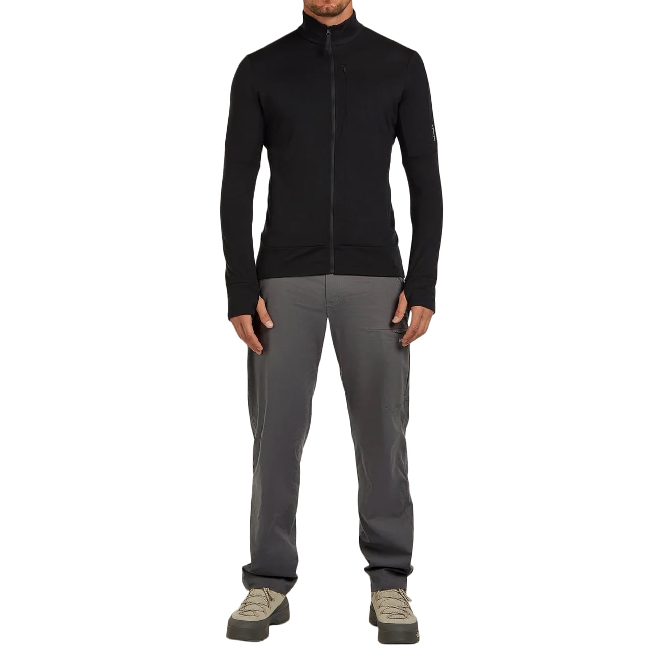 Felpa termica Icebreaker Merino 260 Quantum Zip - Black