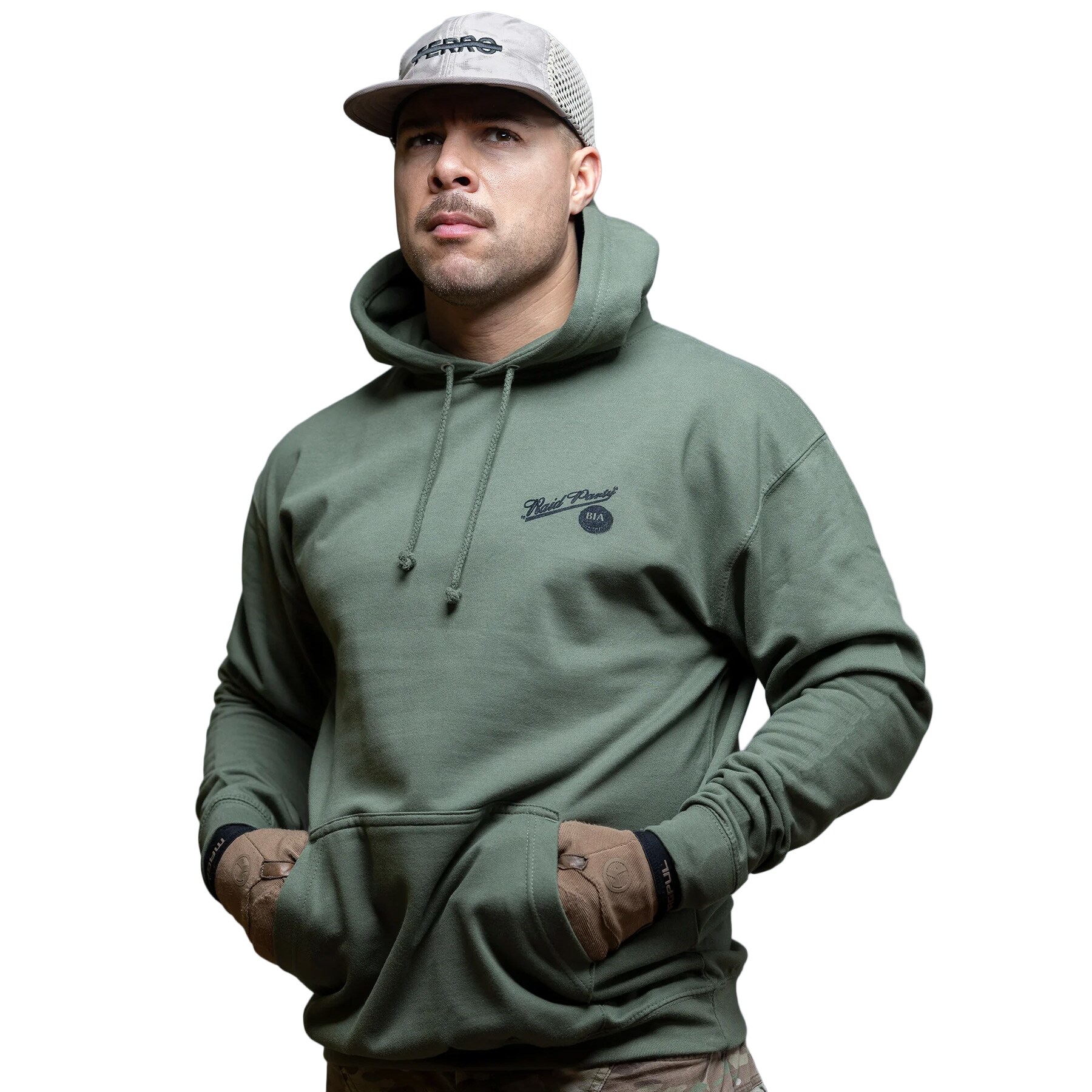 Felpa con cappuccio Brothers in Arms Raid Party Hoodie - Olive