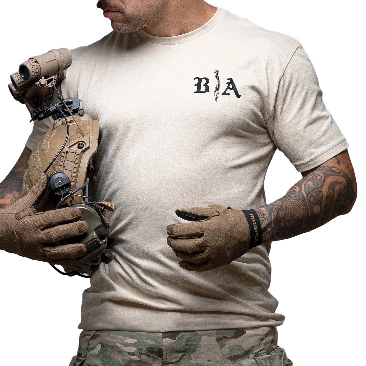 T-shirt Brothers In Arms Die Once - Sand