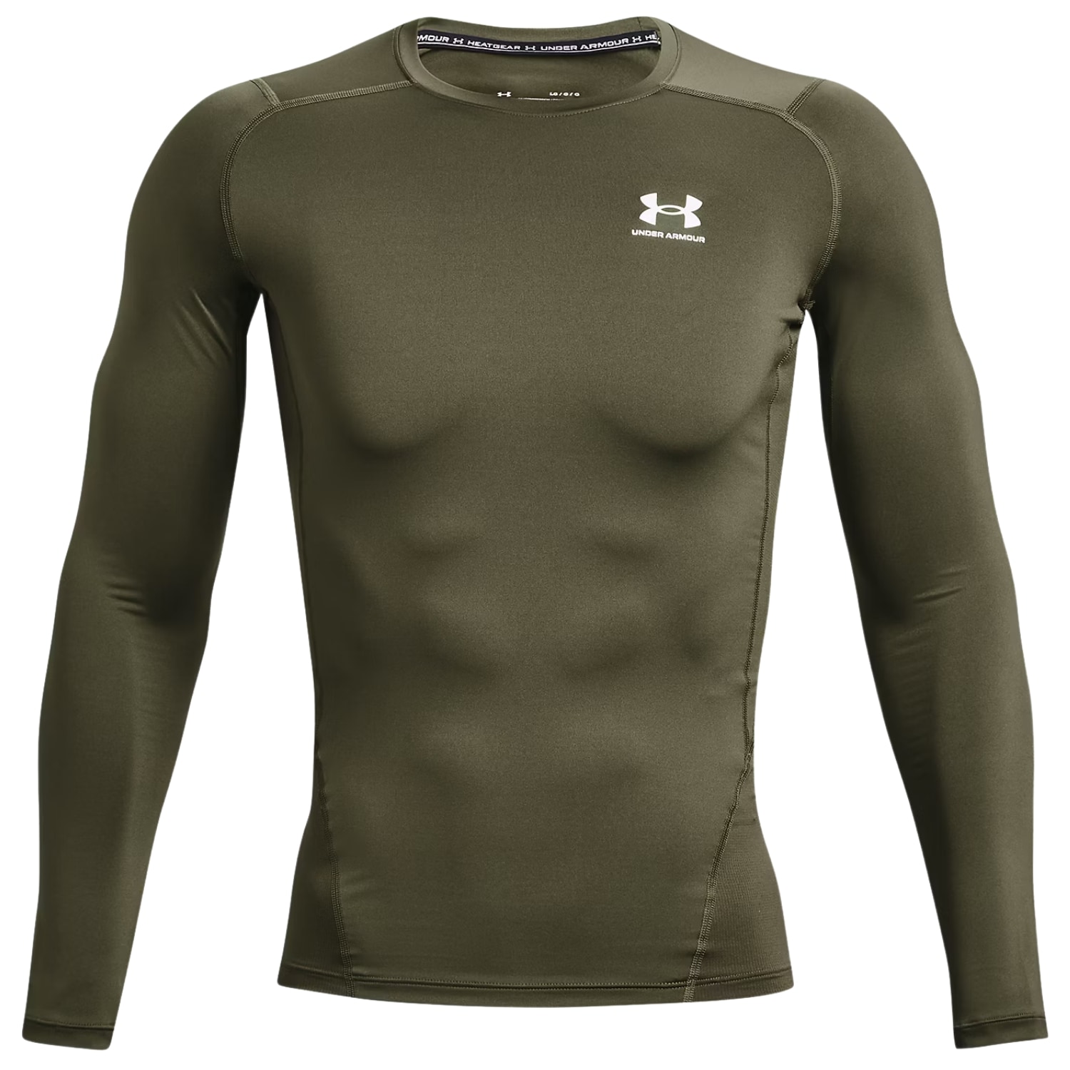 Maglia termica Under Armour HeatGear Compression - Marine OD Green/White