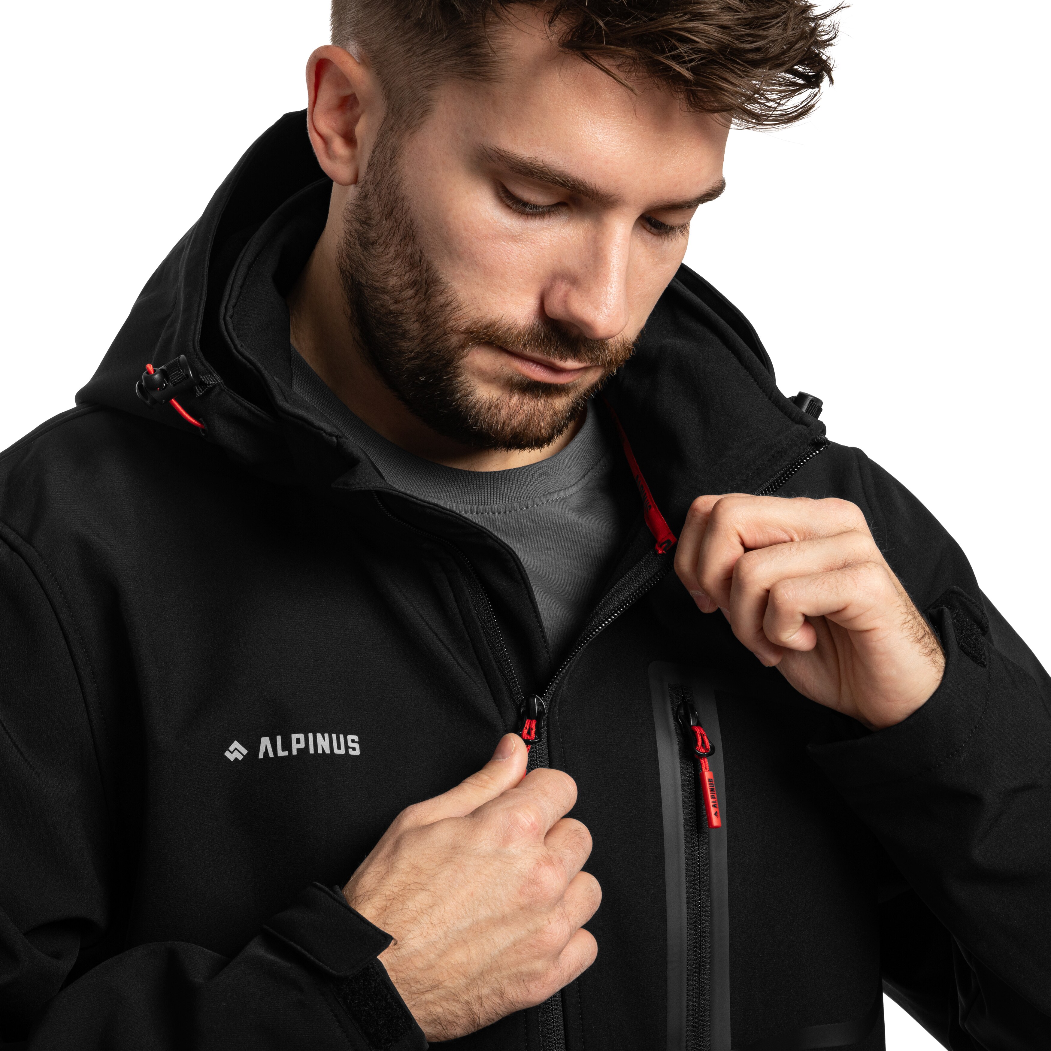 Giacca Alpinus Softshell Stenshuvud - Black