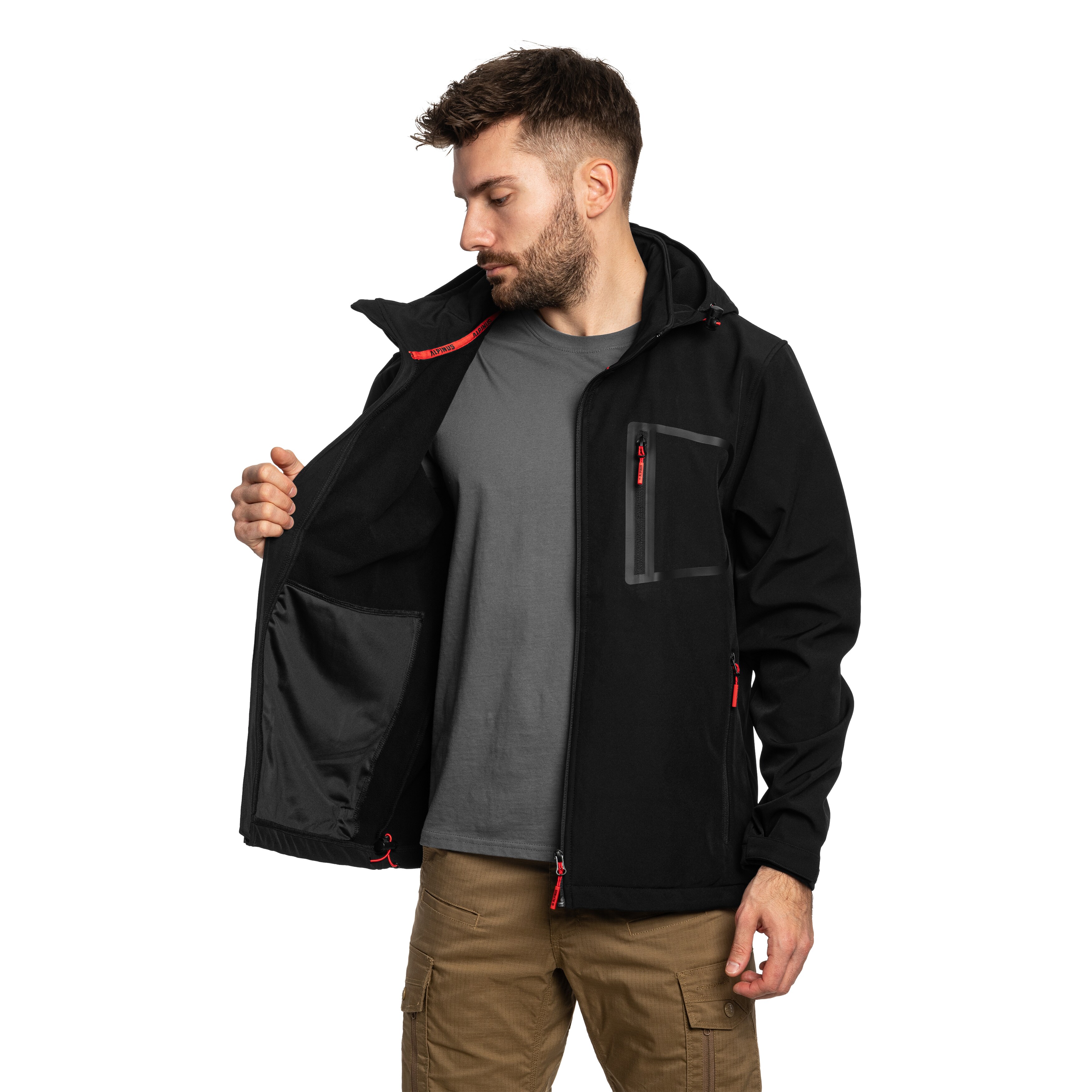 Giacca Alpinus Softshell Stenshuvud - Black