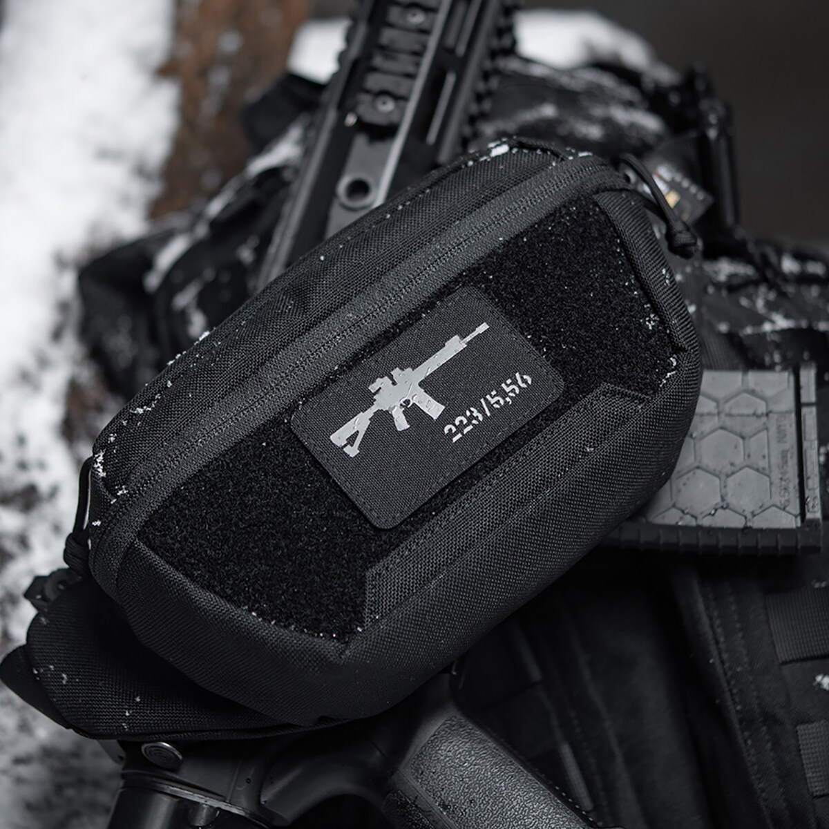 Patch M-Tac AR-15 223/5,56 Laser Cut - Black/Grey