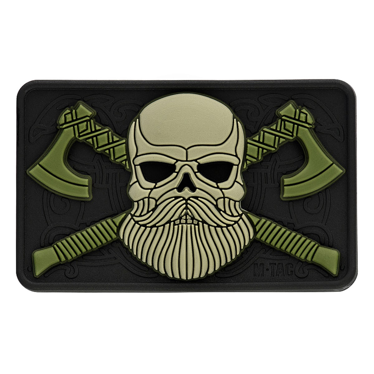 Patch M-Tac Bearded Skull 3D PVC - Black/Olive