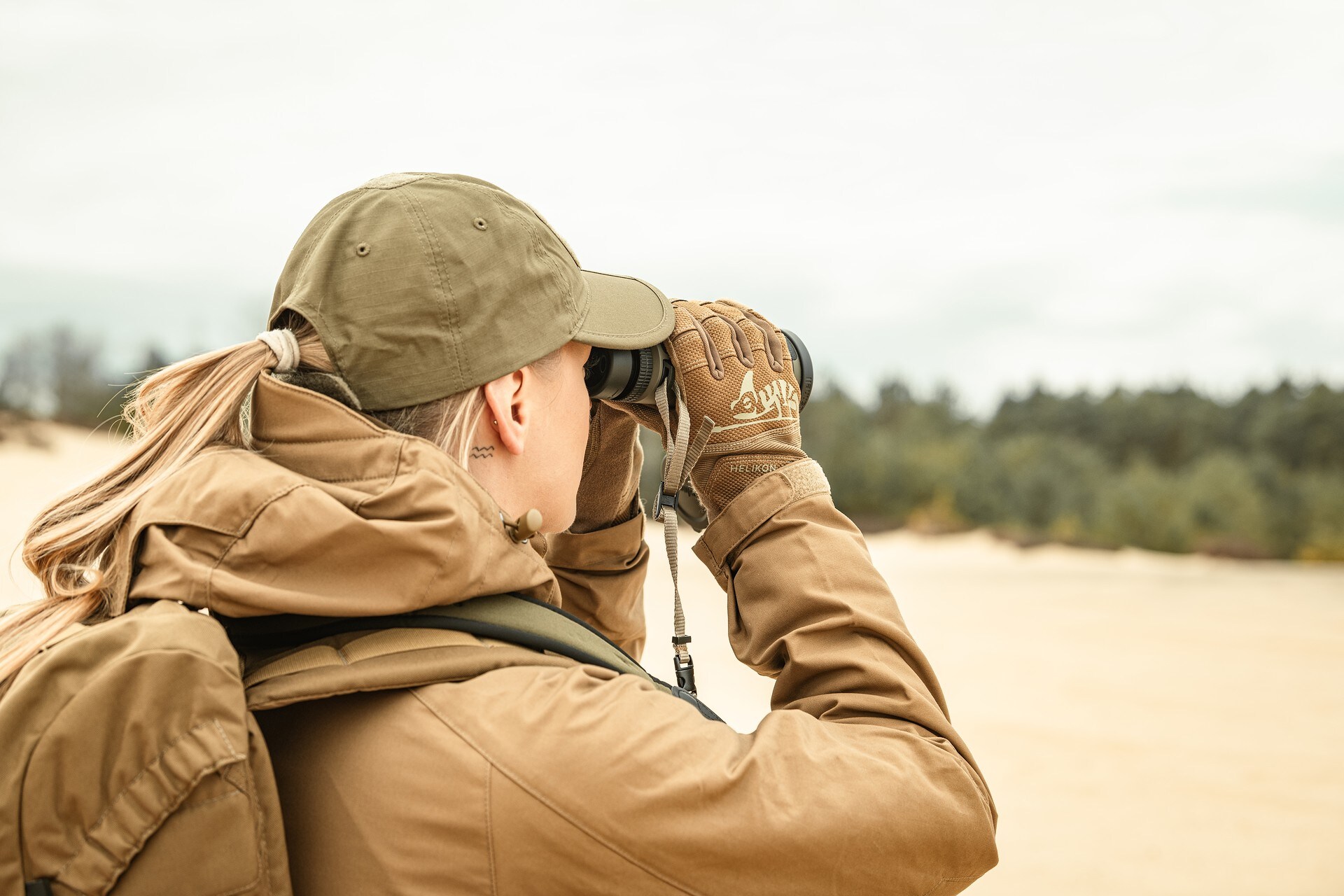 Berretto con visiera Helikon-Tex Folding PolyCotton Rip-Stop con velcro - Coyote
