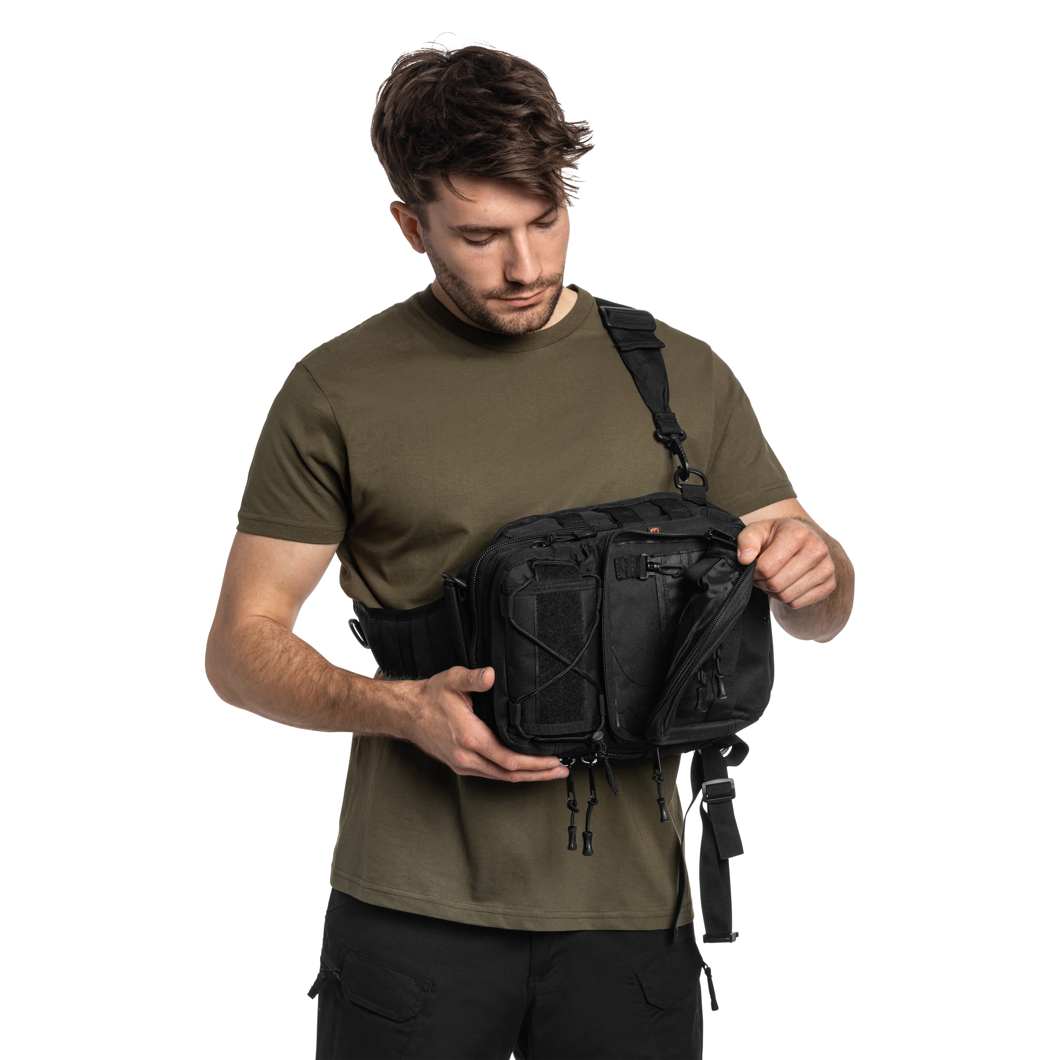 Borsa a tracolla Badger Outdoor Sling Tactical Large - Black