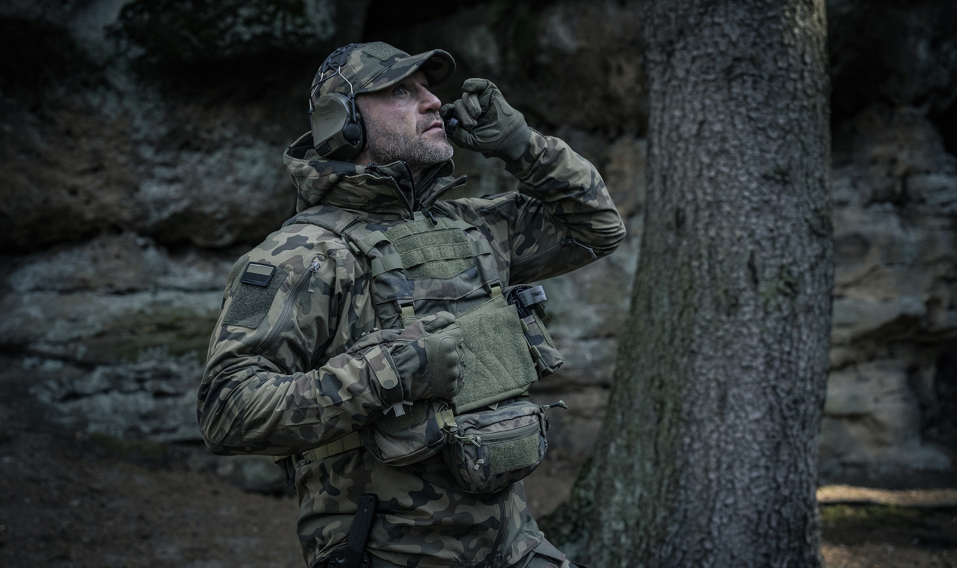 Guanti tattici Texar Combat - wz.93 Pantera PL Woodland