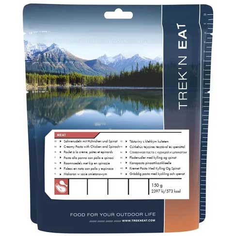 Pasto liofilizzato Trek'n Eat - pasta con spinaci e pollo in salsa alla panna 150 g/573 kcal